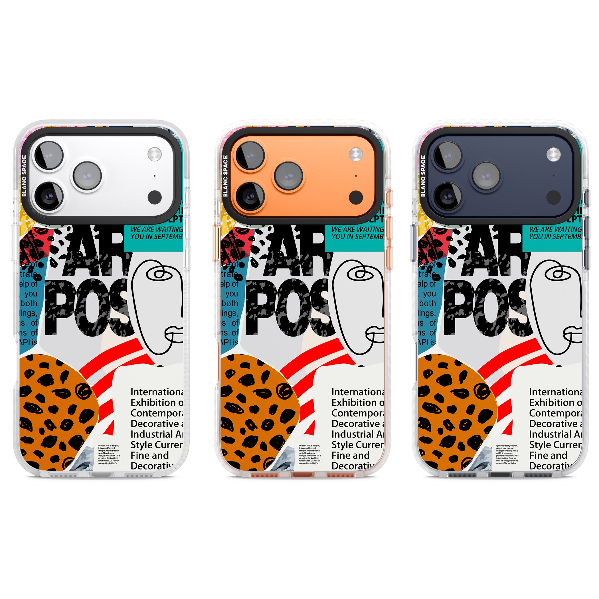 Abstract Art Poster iPhone 17 Pro Impact Pro Clear Phone Case APT Impact Protection