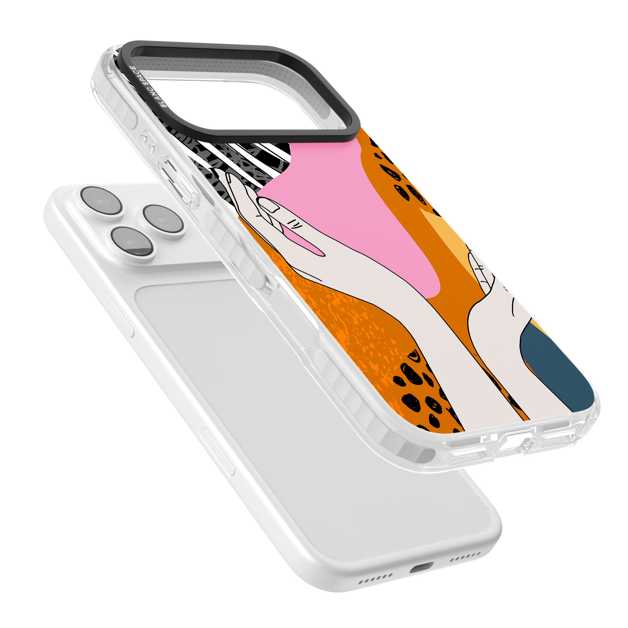 Abstract Vibes iPhone 17 Pro Max Impact Pro Clear Phone Case Colours