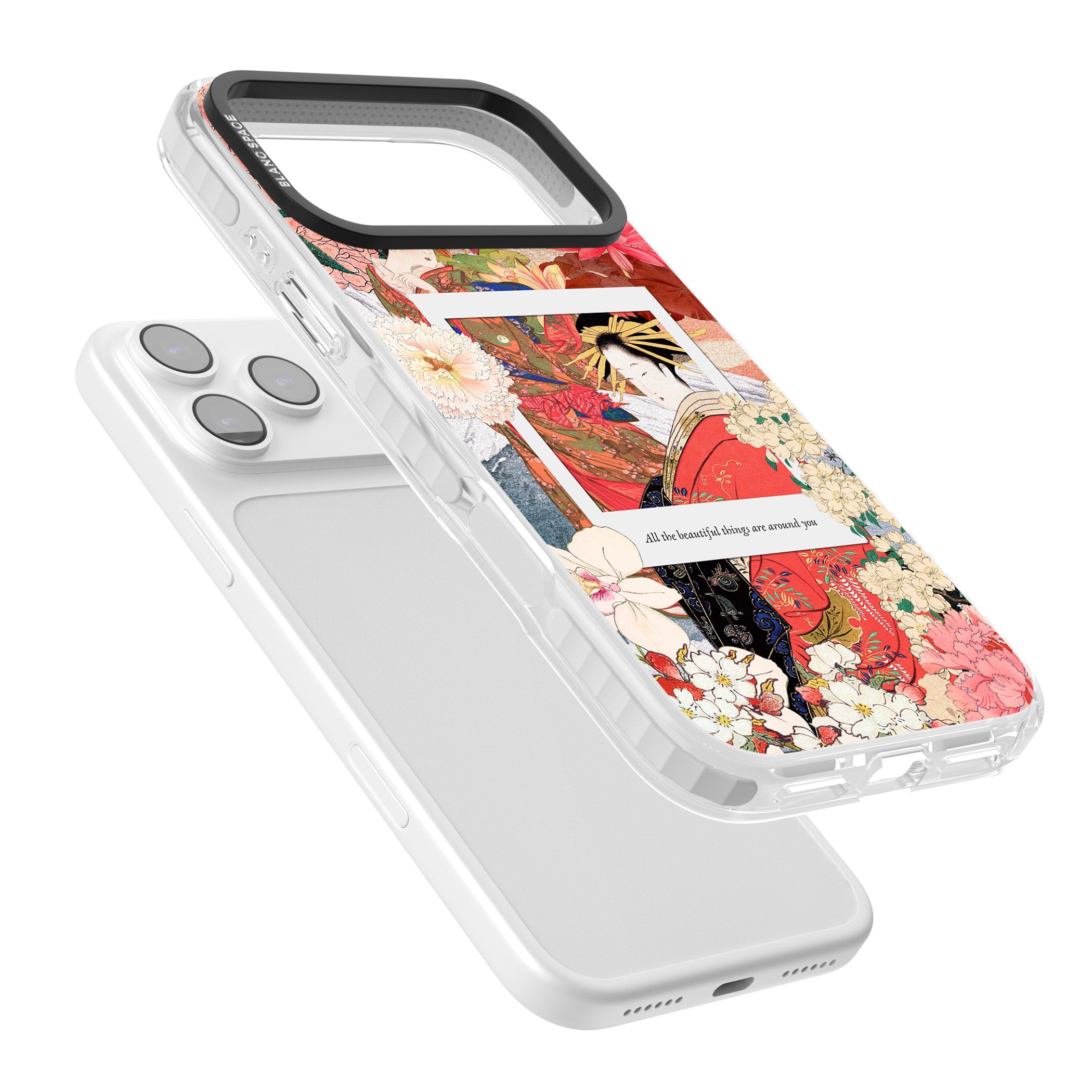Woodblock Geisha iPhone 17 Pro Impact Pro Clear Phone Case Colours