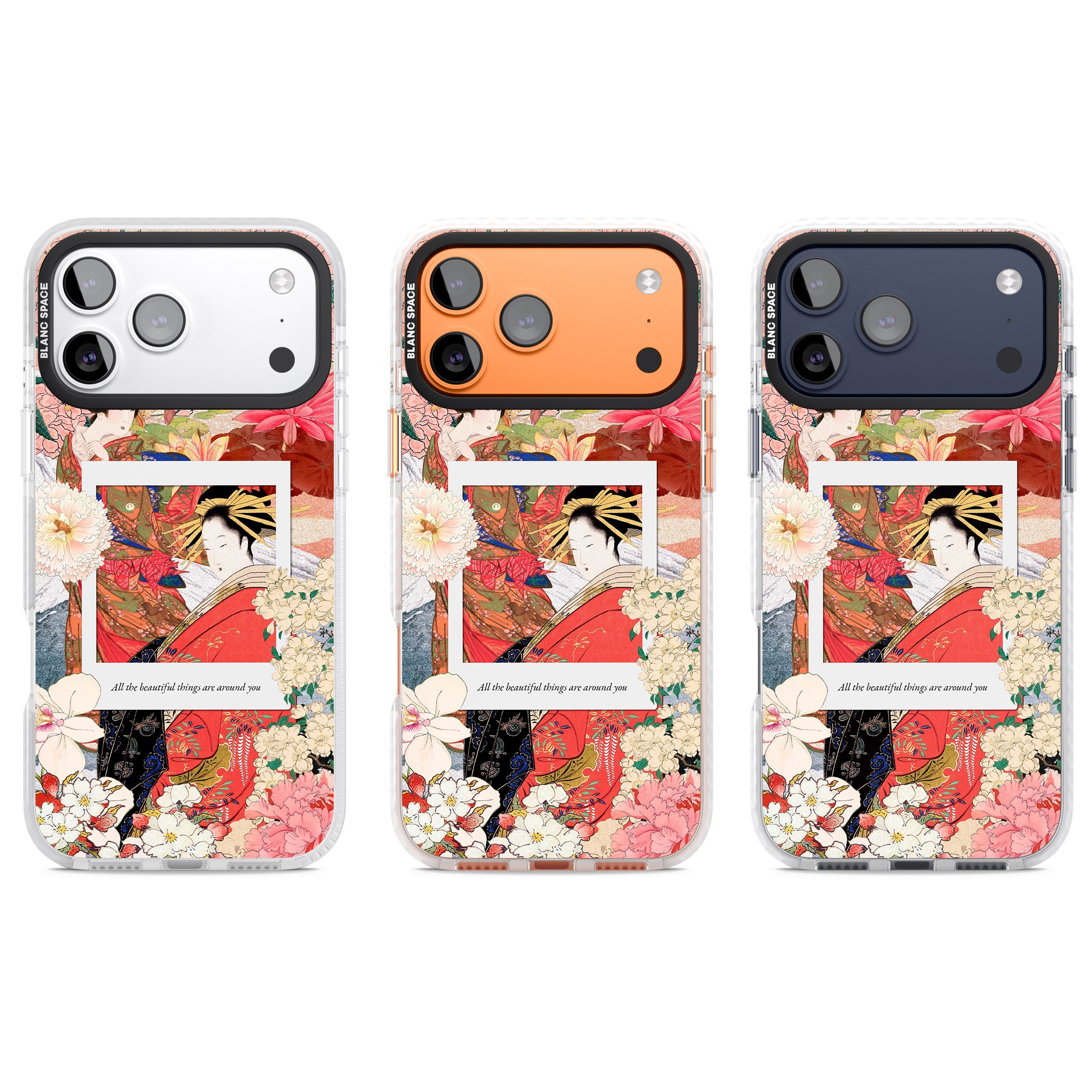 Woodblock Geisha iPhone 17 Pro Impact Pro Clear Phone Case APT Impact Protection