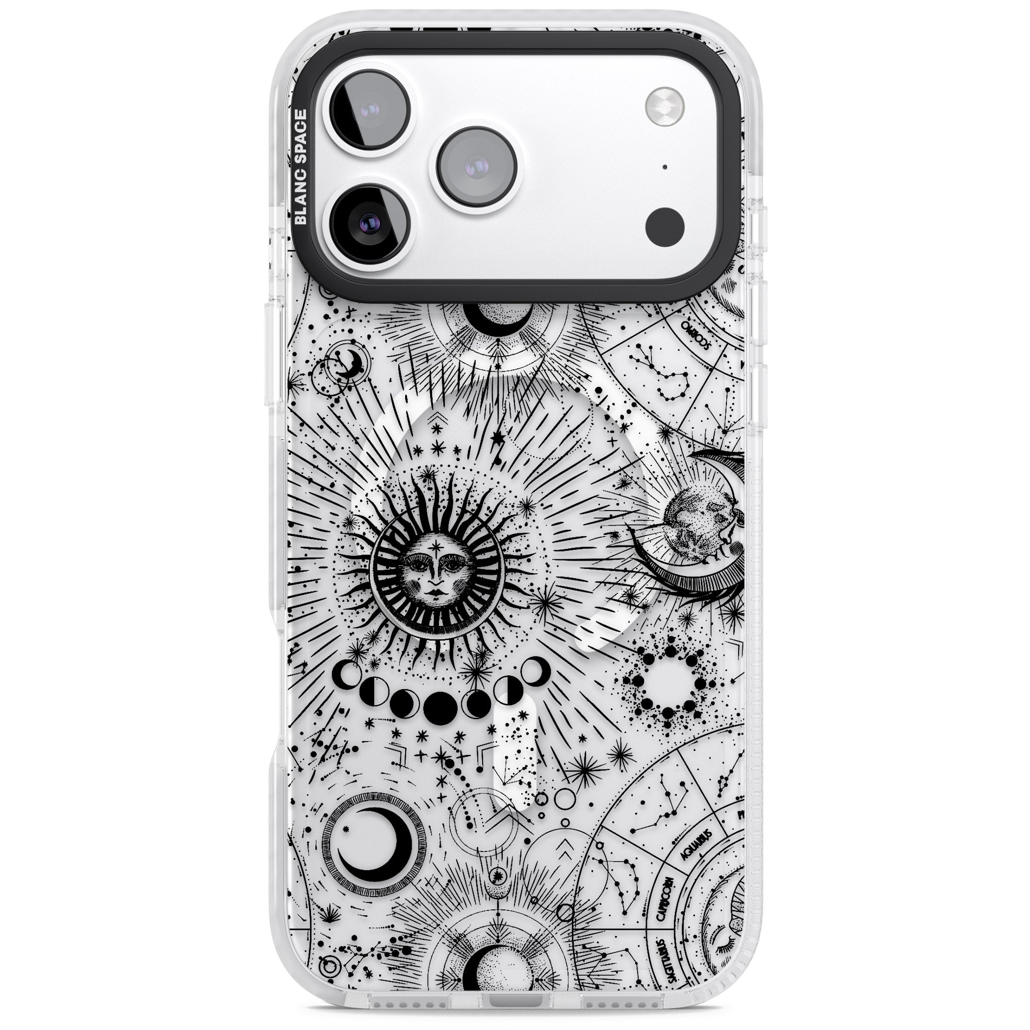 Suns & Zodiac Solar Chart iPhone 17 Pro Max Impact Pro Clear Phone Case