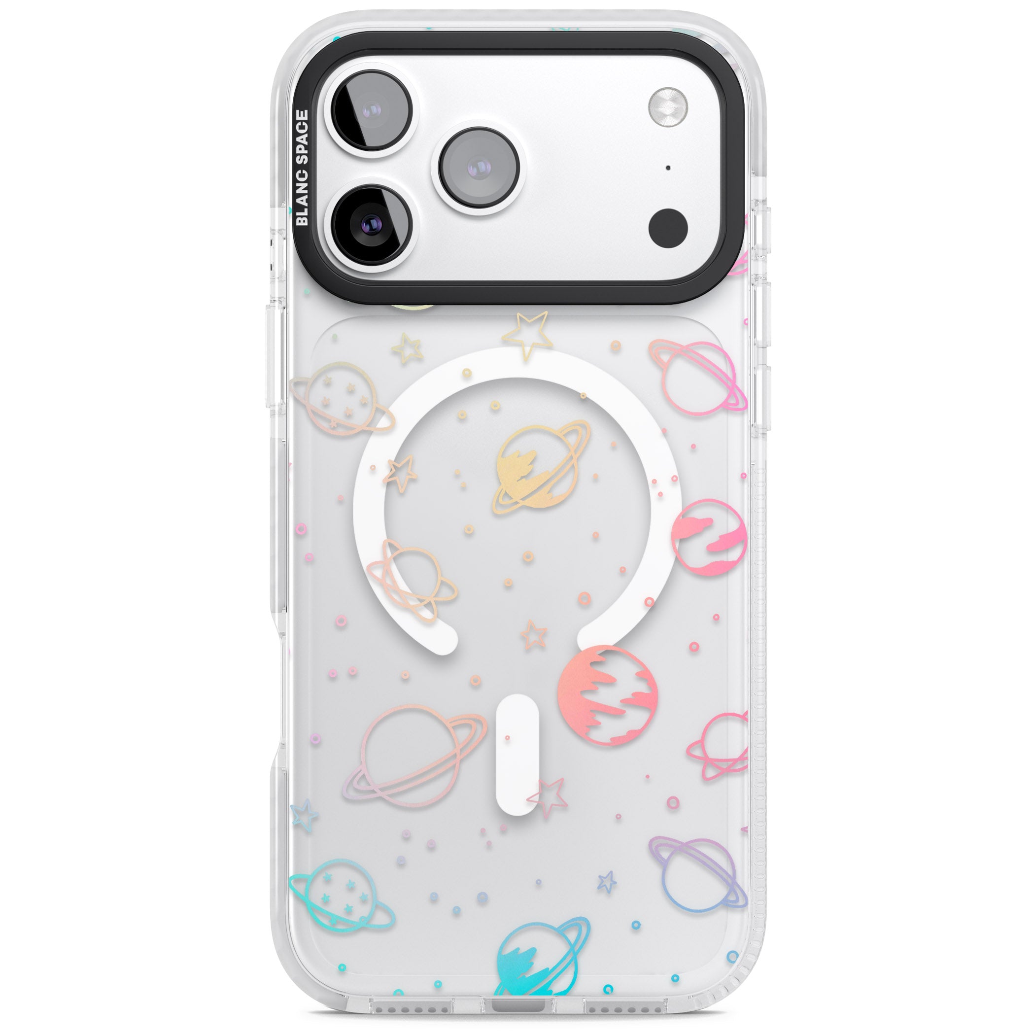 Pastel Space Universe iPhone 17 Pro Impact Pro Clear Phone Case