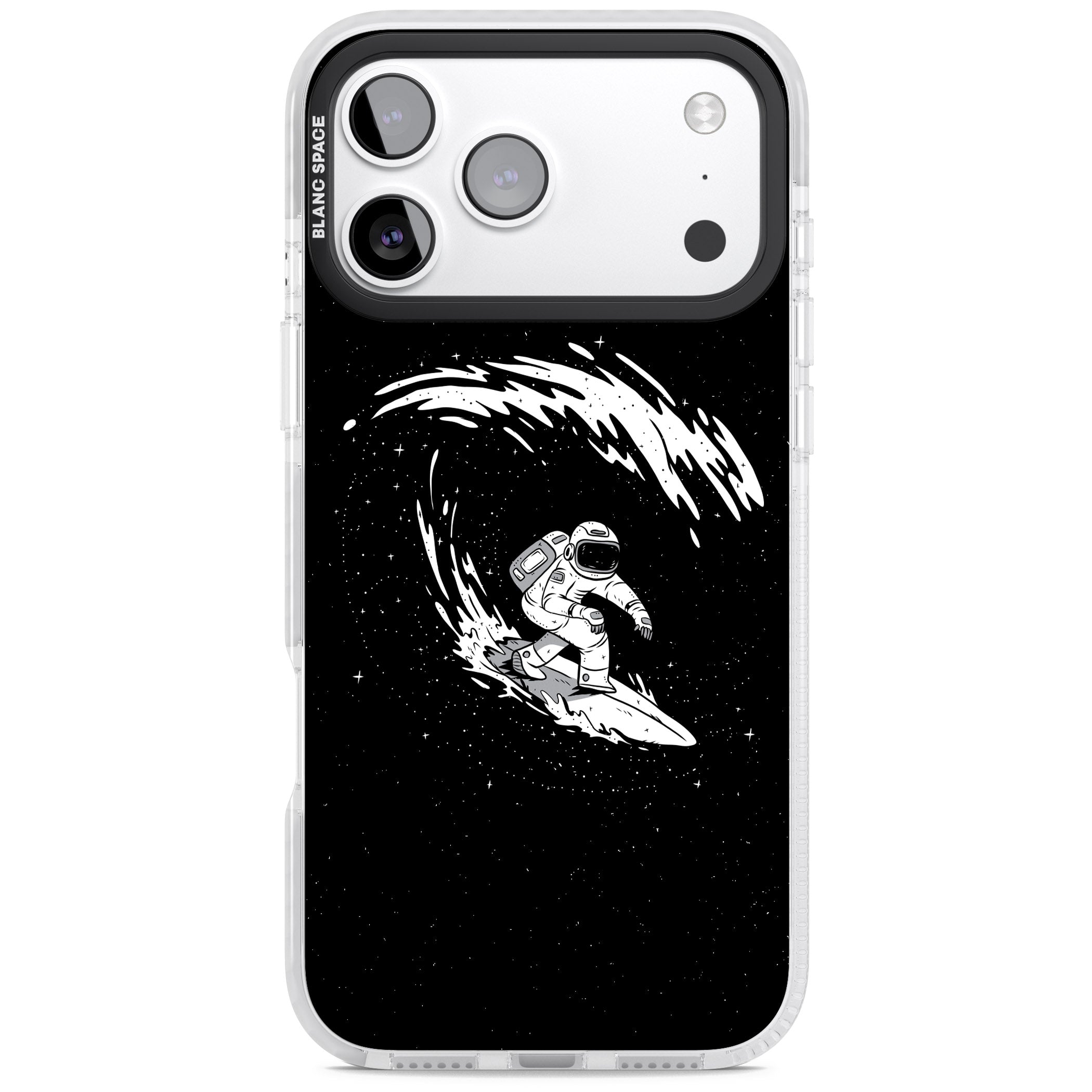 Cosmic Surf iPhone 17 Pro Max Impact Pro Clear Phone Case