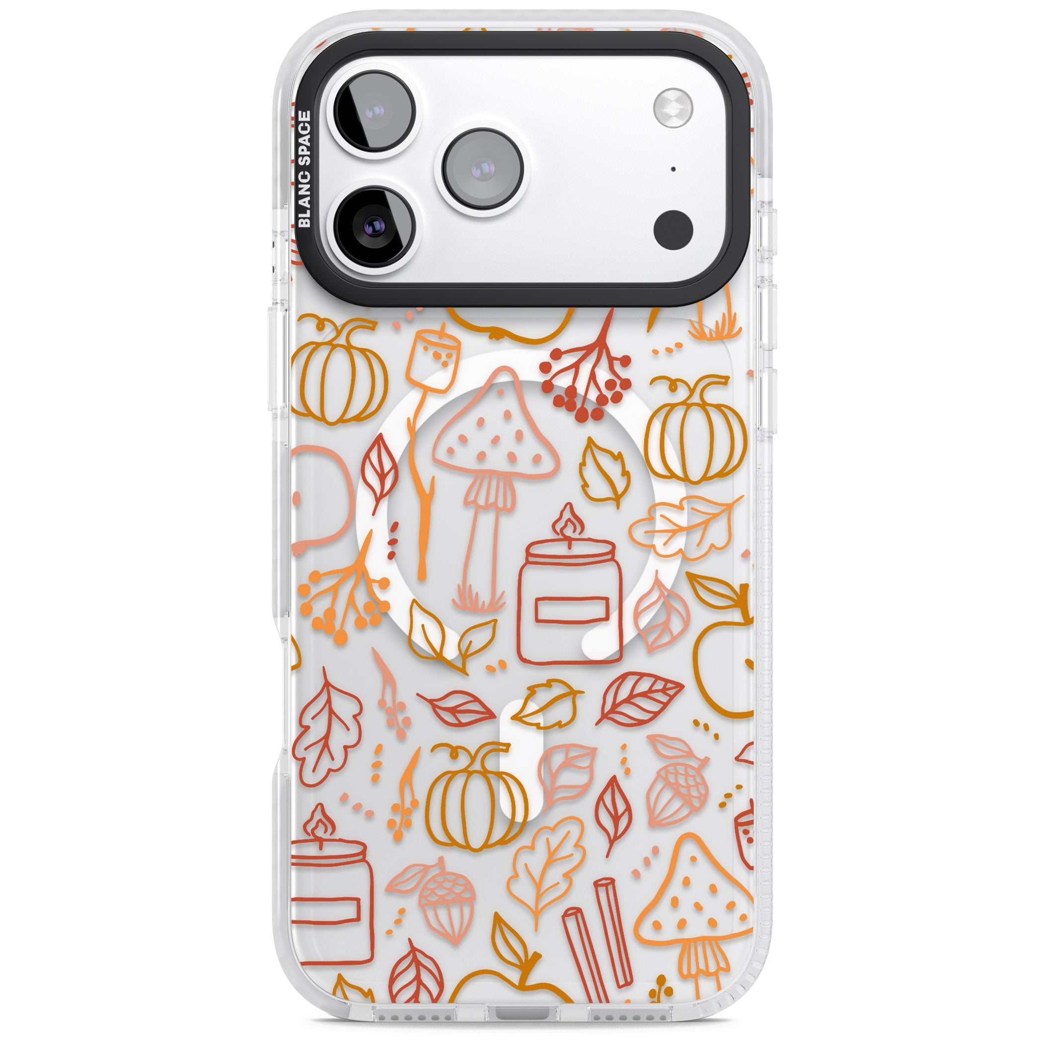 Autumn Line Pattern iPhone 17 Pro Max Impact Pro Clear Phone Case