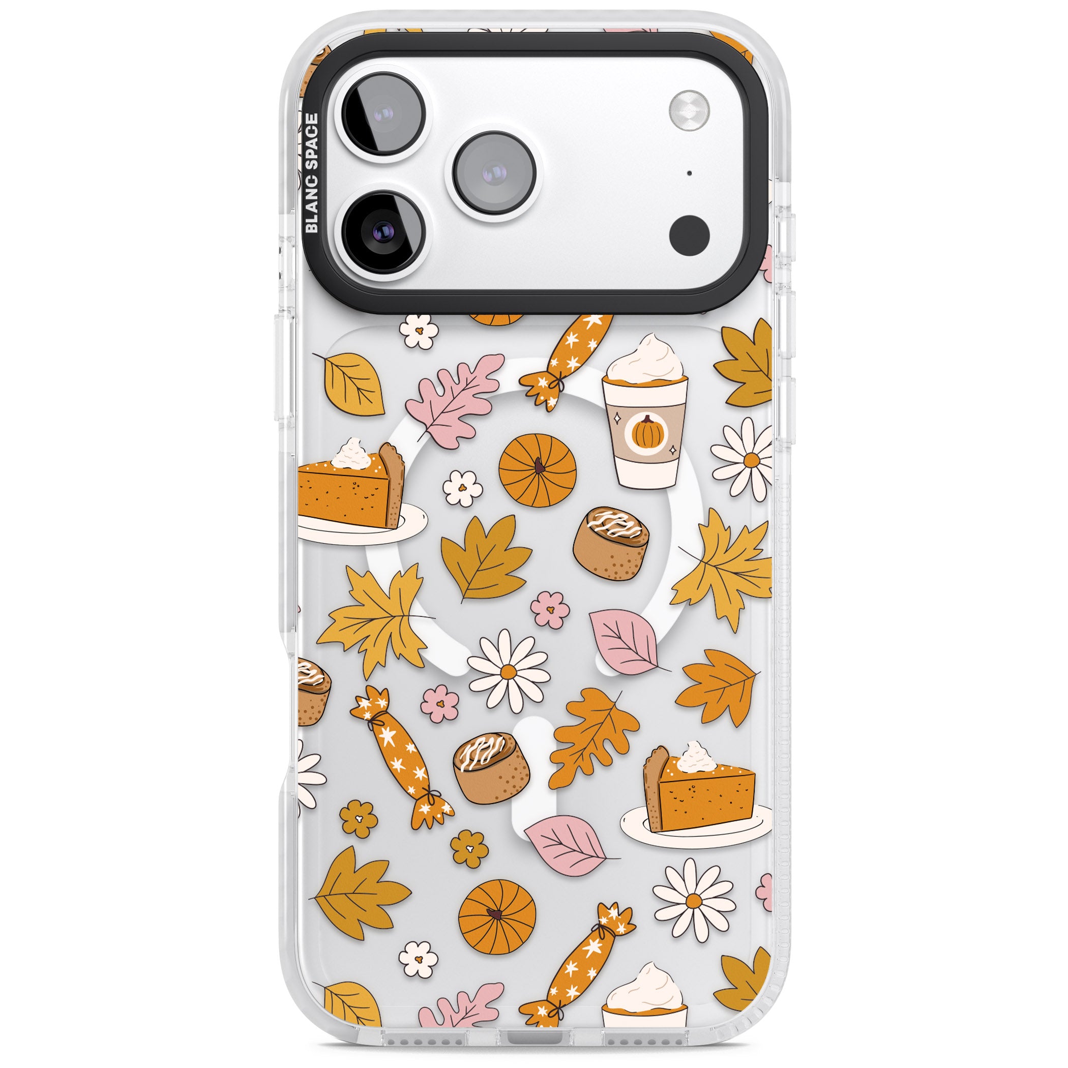 Pumpkin Spice iPhone 17 Pro Max Impact Pro Clear Phone Case