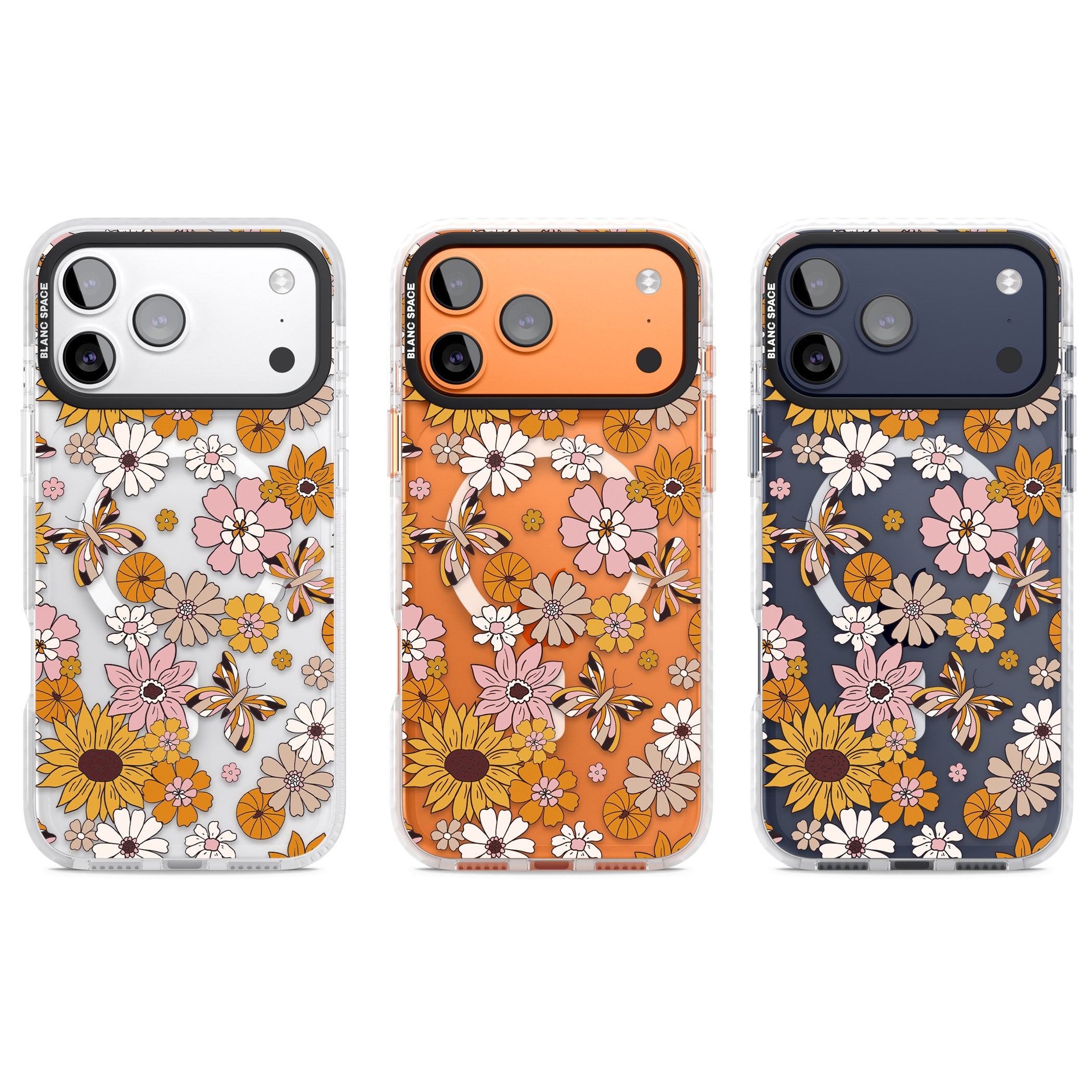 Butterfly Bloom Autumn Floral iPhone 17 Pro Impact Pro Clear Phone Case APT Impact Protection