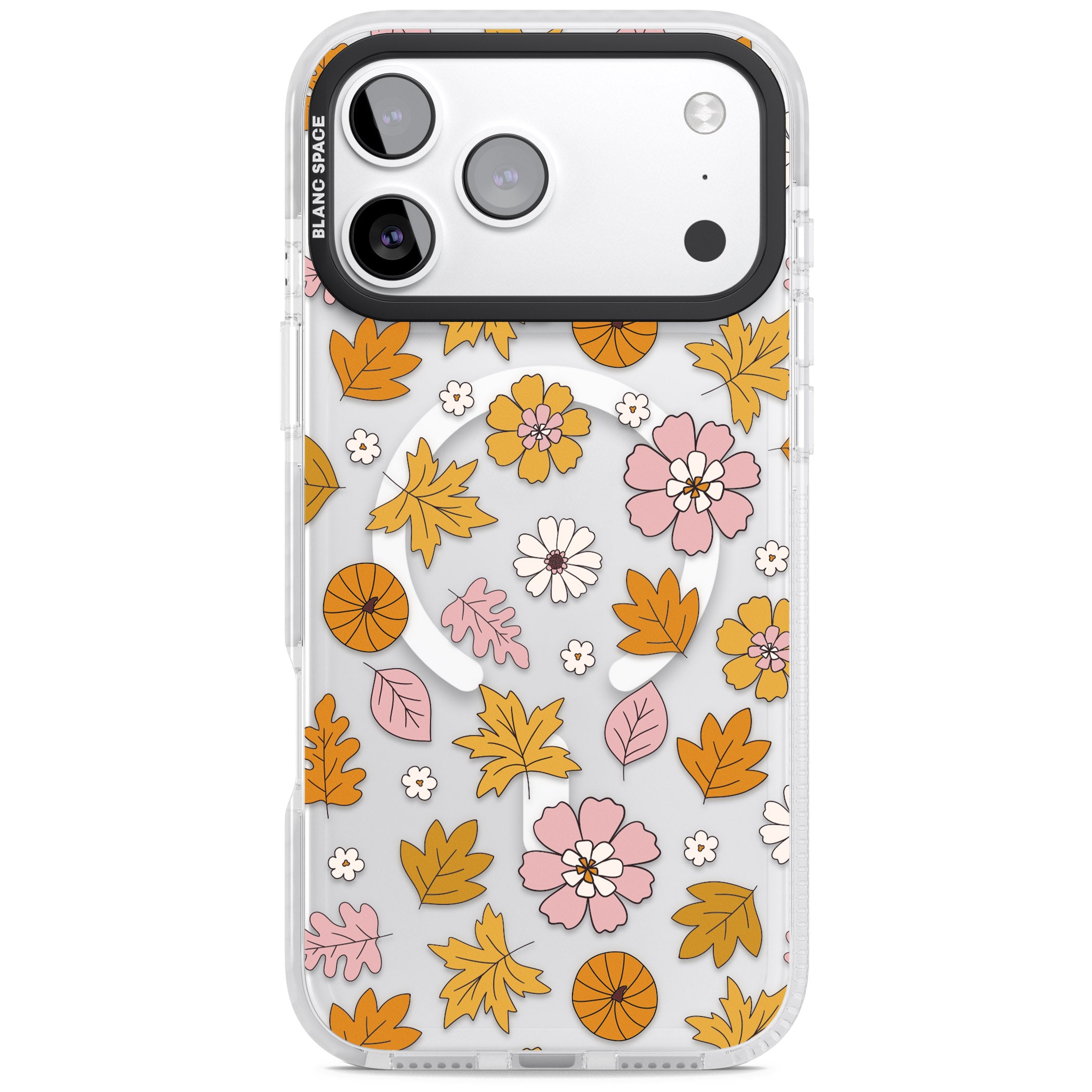 Autumn Leaves And Flowers iPhone 17 Pro Max Impact Pro Clear Phone Case