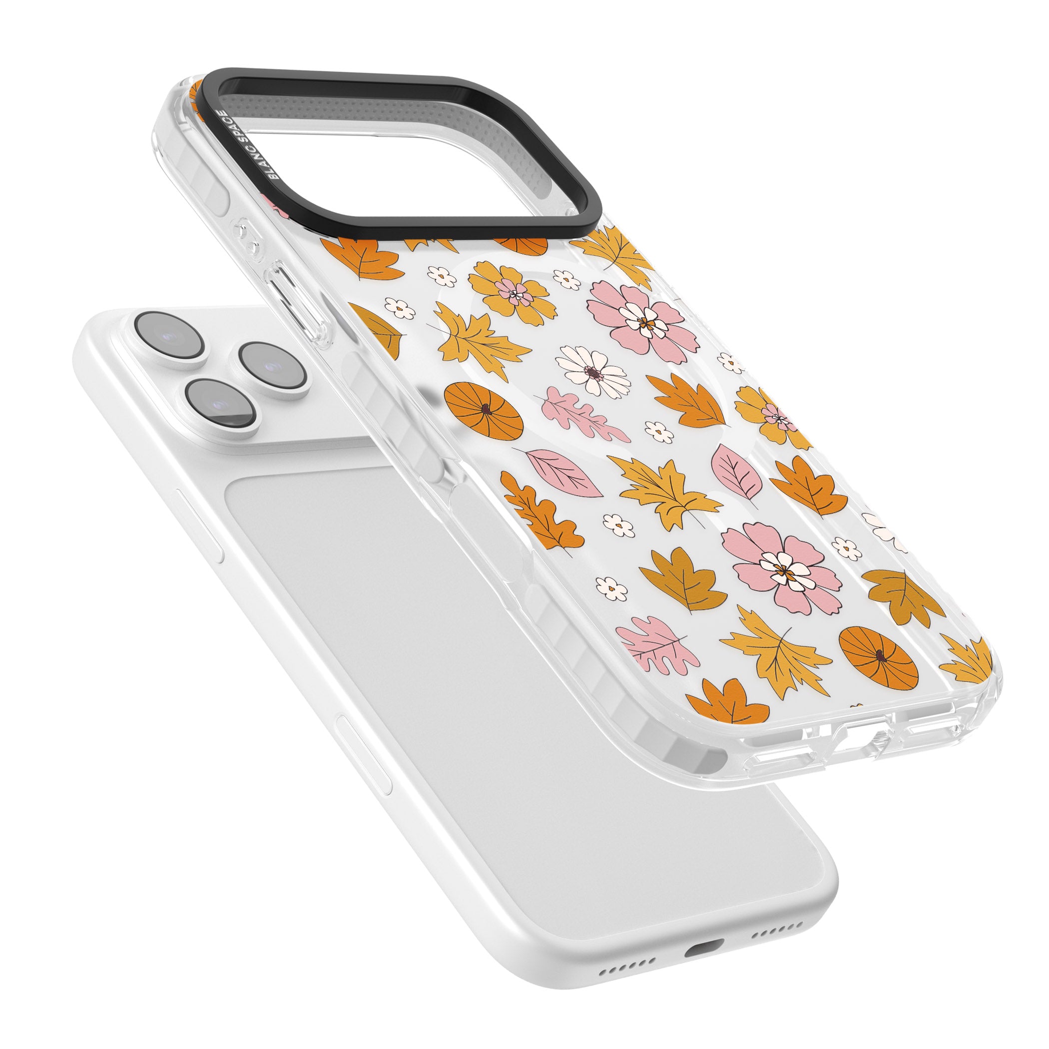 Autumn Leaves And Flowers iPhone 17 Pro Max Impact Pro Clear Phone Case Colours