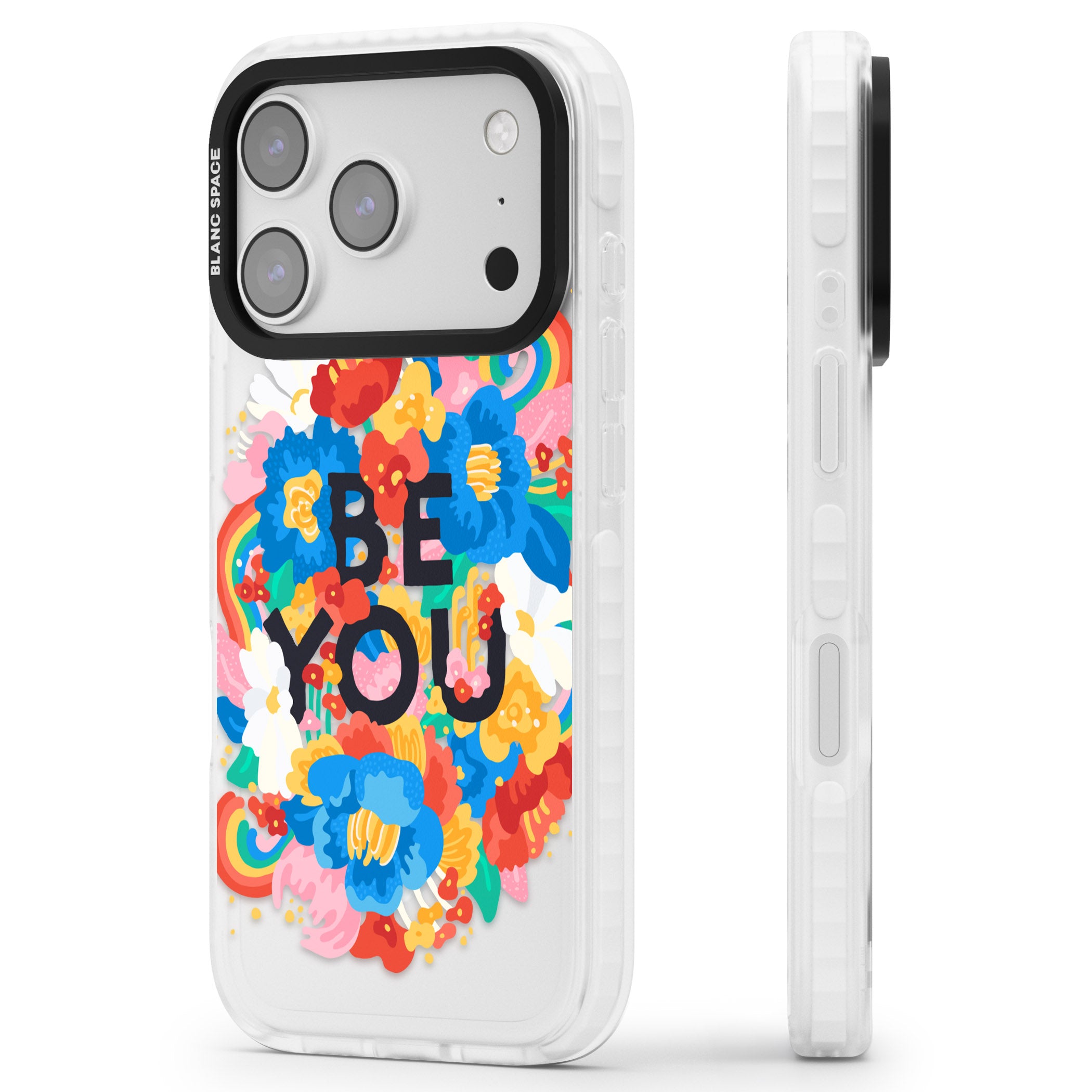 Be You iPhone 17 Pro Max Impact Pro Clear Phone Case Side Profile