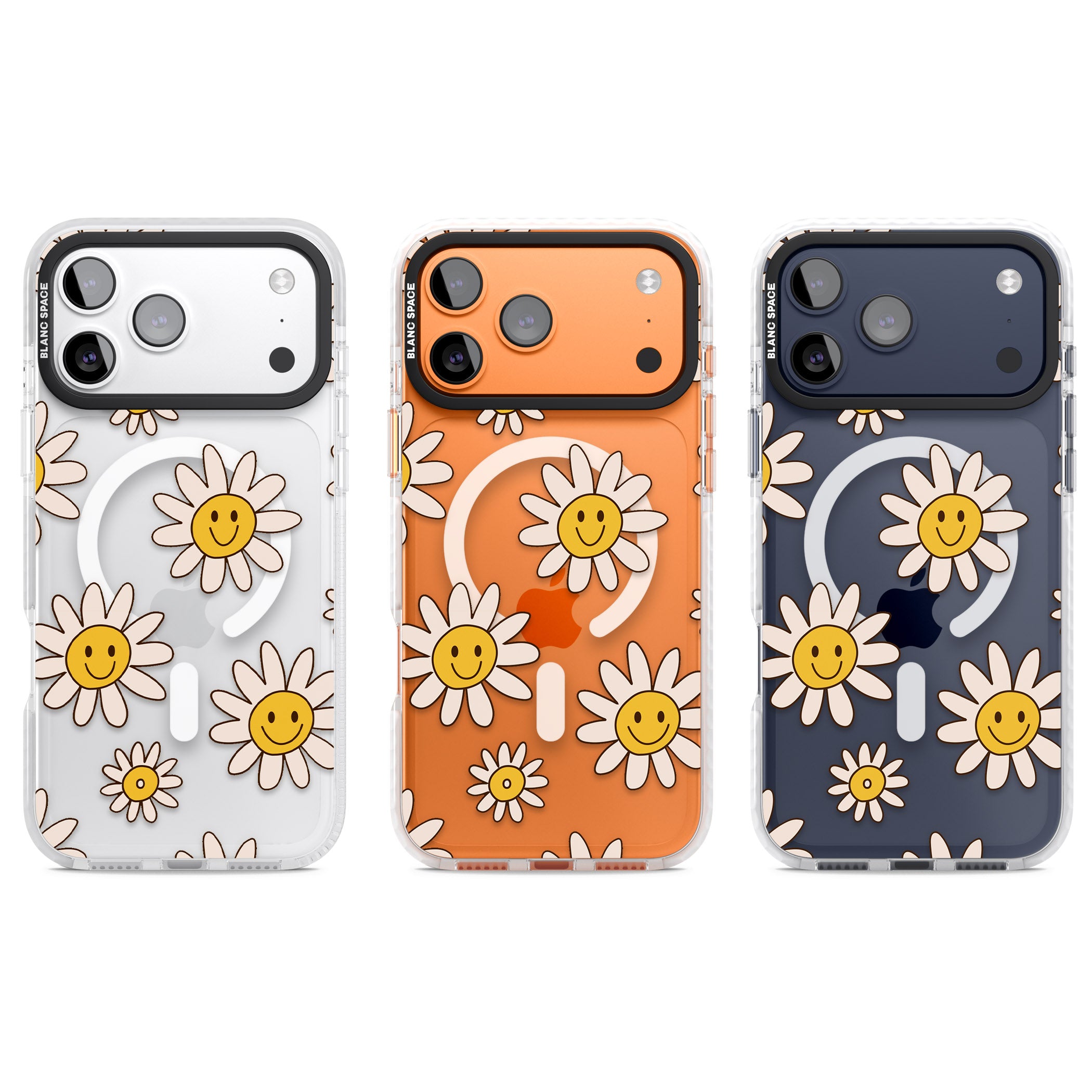 Daisy Faces iPhone 17 Pro Impact Pro Clear Phone Case APT Impact Protection