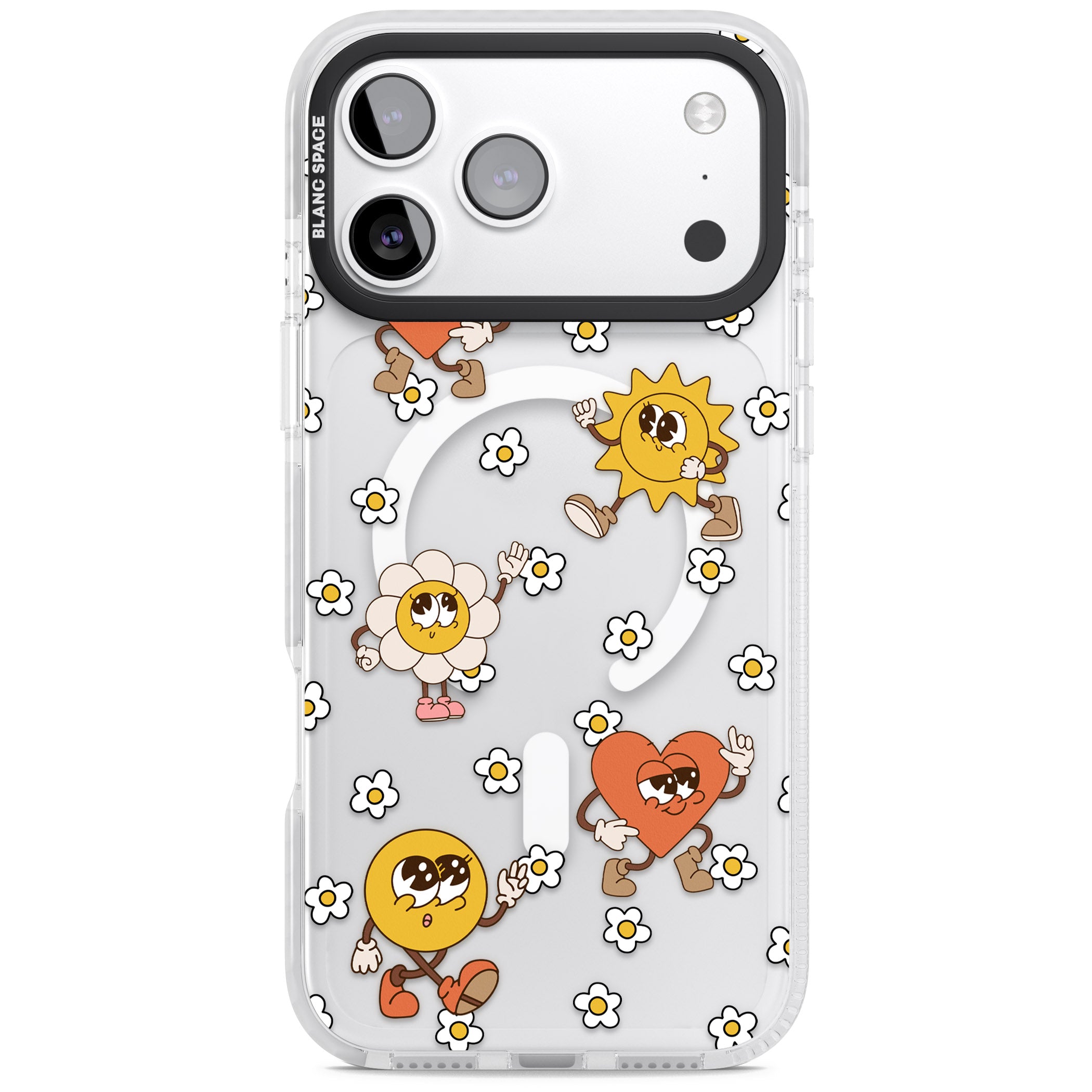 Daisies & Friends iPhone 17 Pro Impact Pro Clear Phone Case