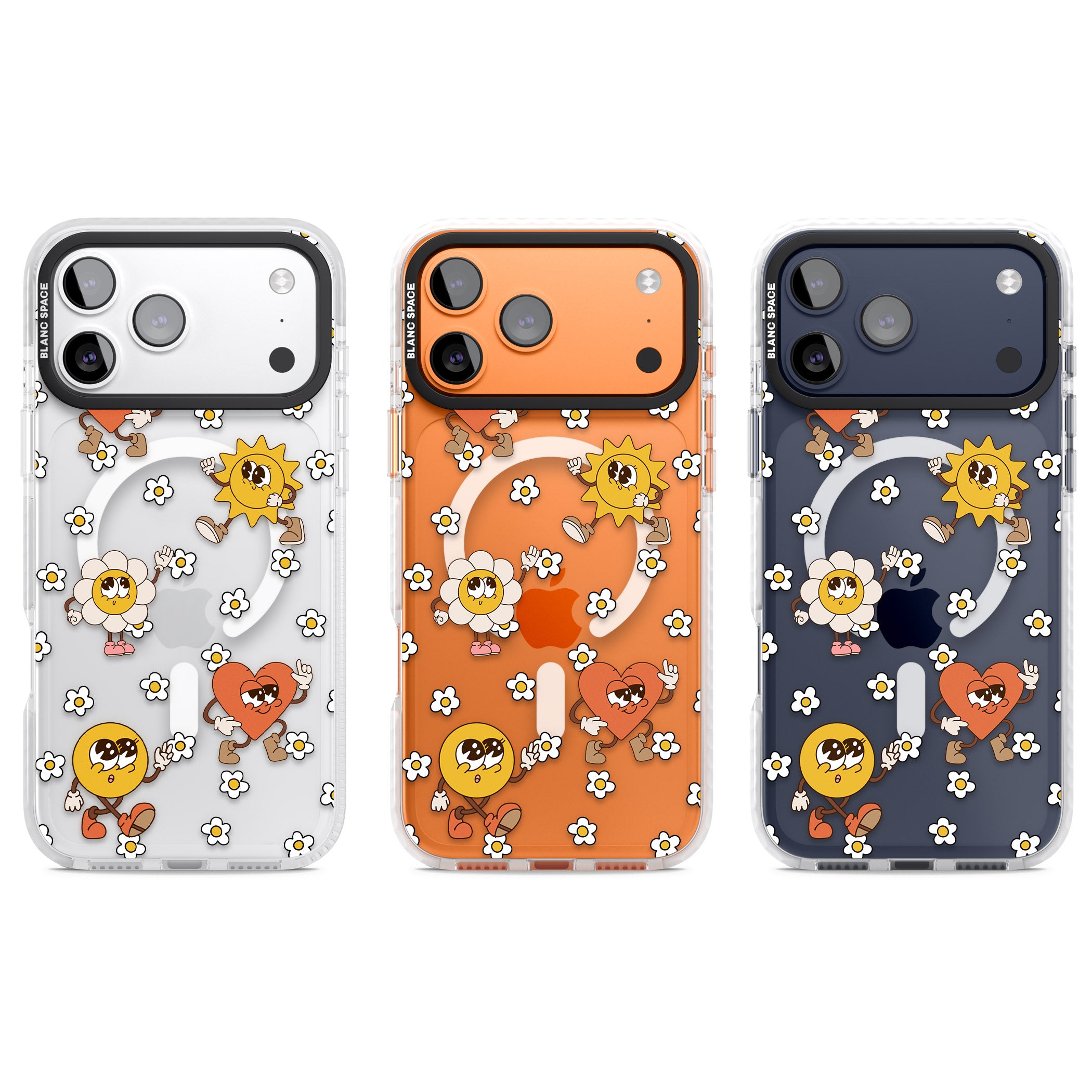 Daisies & Friends iPhone 17 Pro Impact Pro Clear Phone Case APT Impact Protection