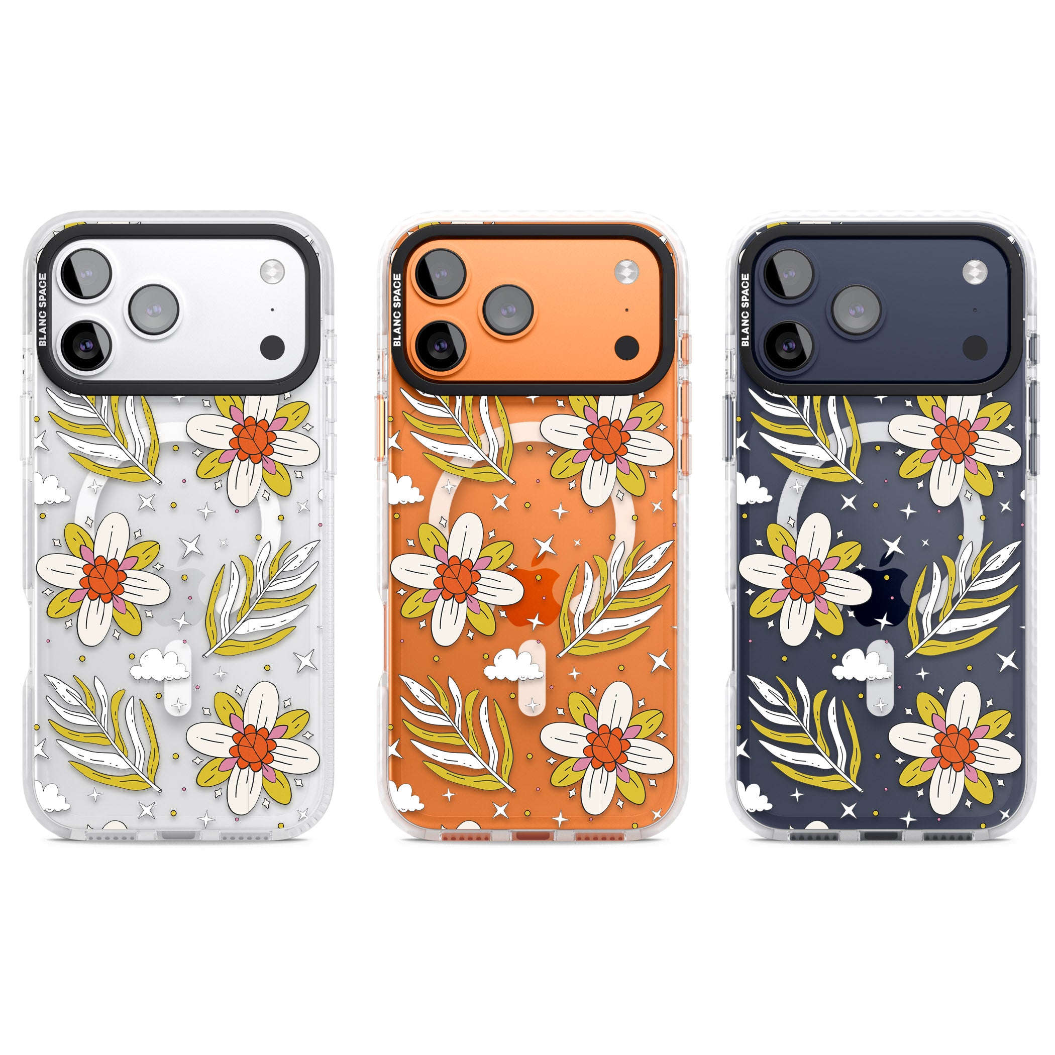 Boho Celestial Floral Dream iPhone 17 Pro Impact Pro Clear Phone Case APT Impact Protection