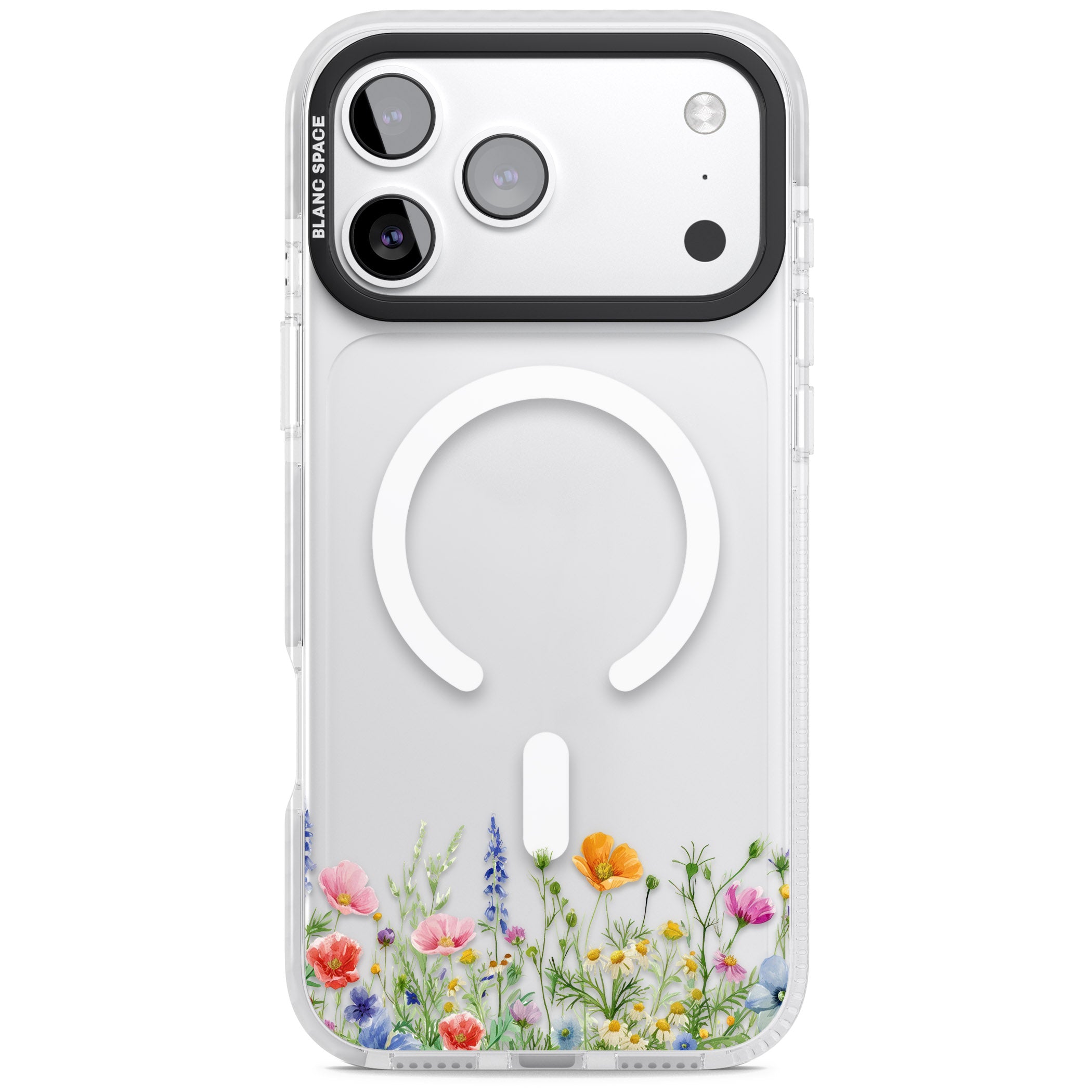 Minimal Wildflowers iPhone 17 Pro Impact Pro Clear Phone Case