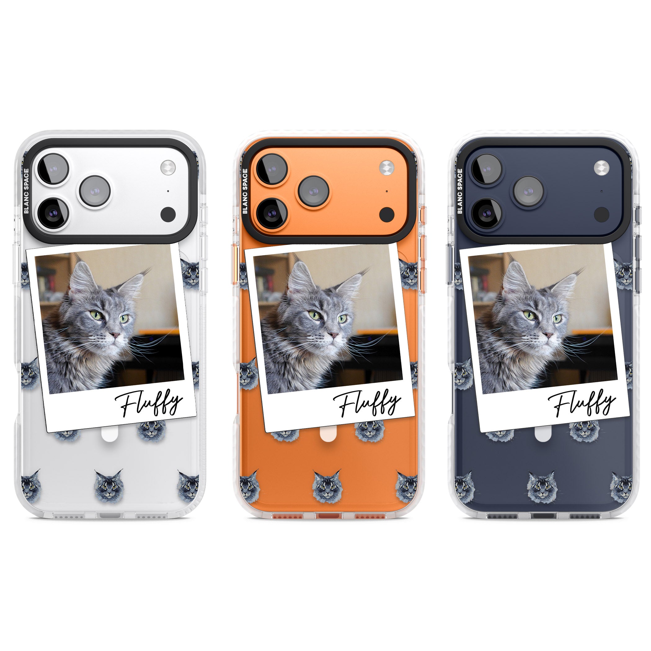 Personalised Maine Coon Photo iPhone 17 Pro Impact Pro Clear Phone Case APT Impact Protection