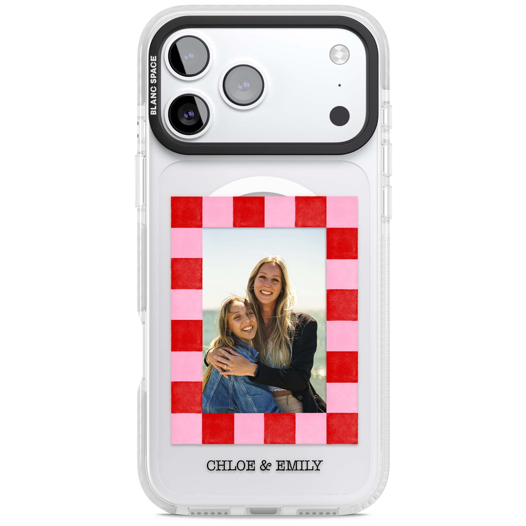 Bubblegum Check Photo for her iPhone case | Impact Magsafe case for iPhone 17 Pro, iPhone 17 Pro Max