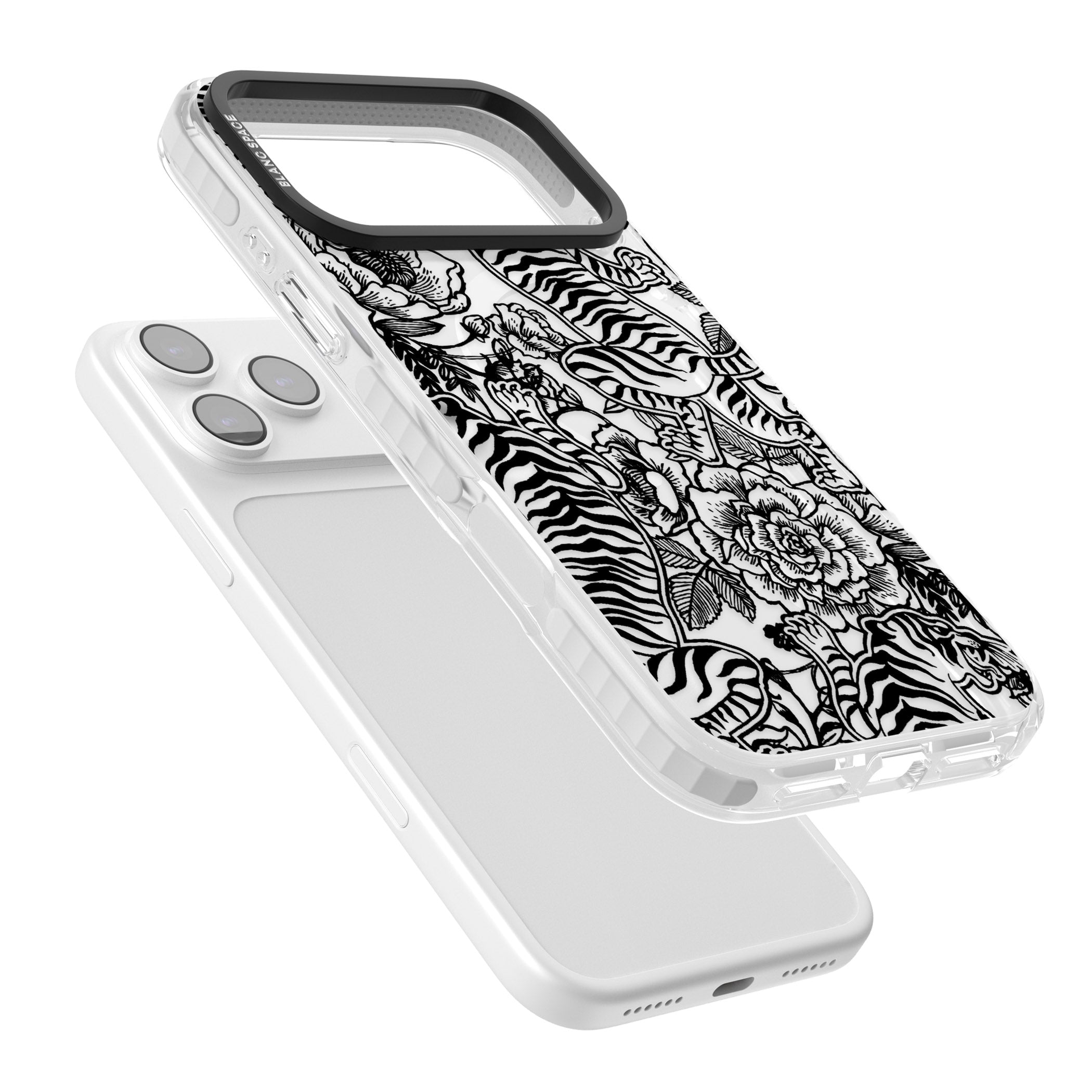 Personalised Chinese Tiger Pattern iPhone 17 Pro Max Impact Pro Clear Phone Case Colours