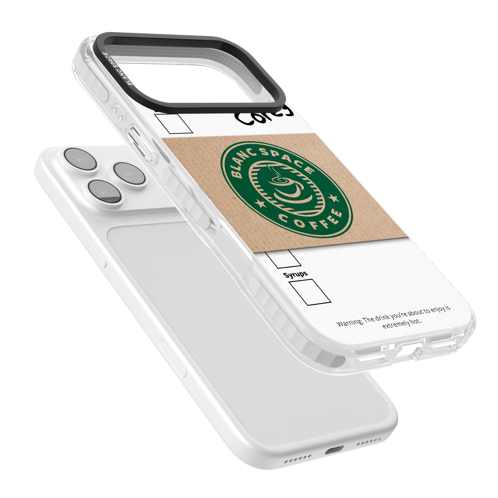 Personalised Coffee Cup iPhone 17 Pro Max Impact Pro Clear Phone Case Colours