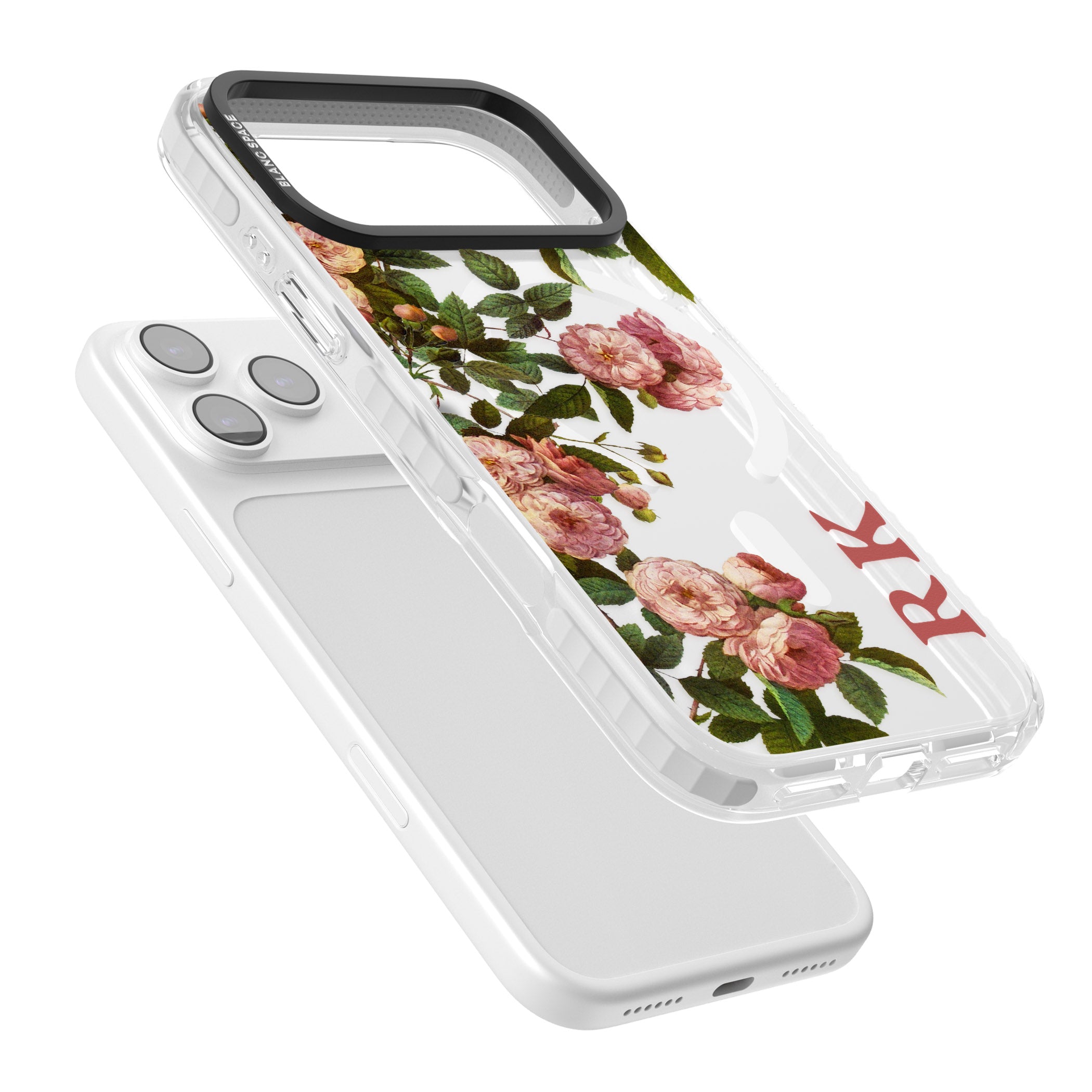 Personalised Vintage Floral Garden iPhone 17 Pro Impact Pro Clear Phone Case Colours