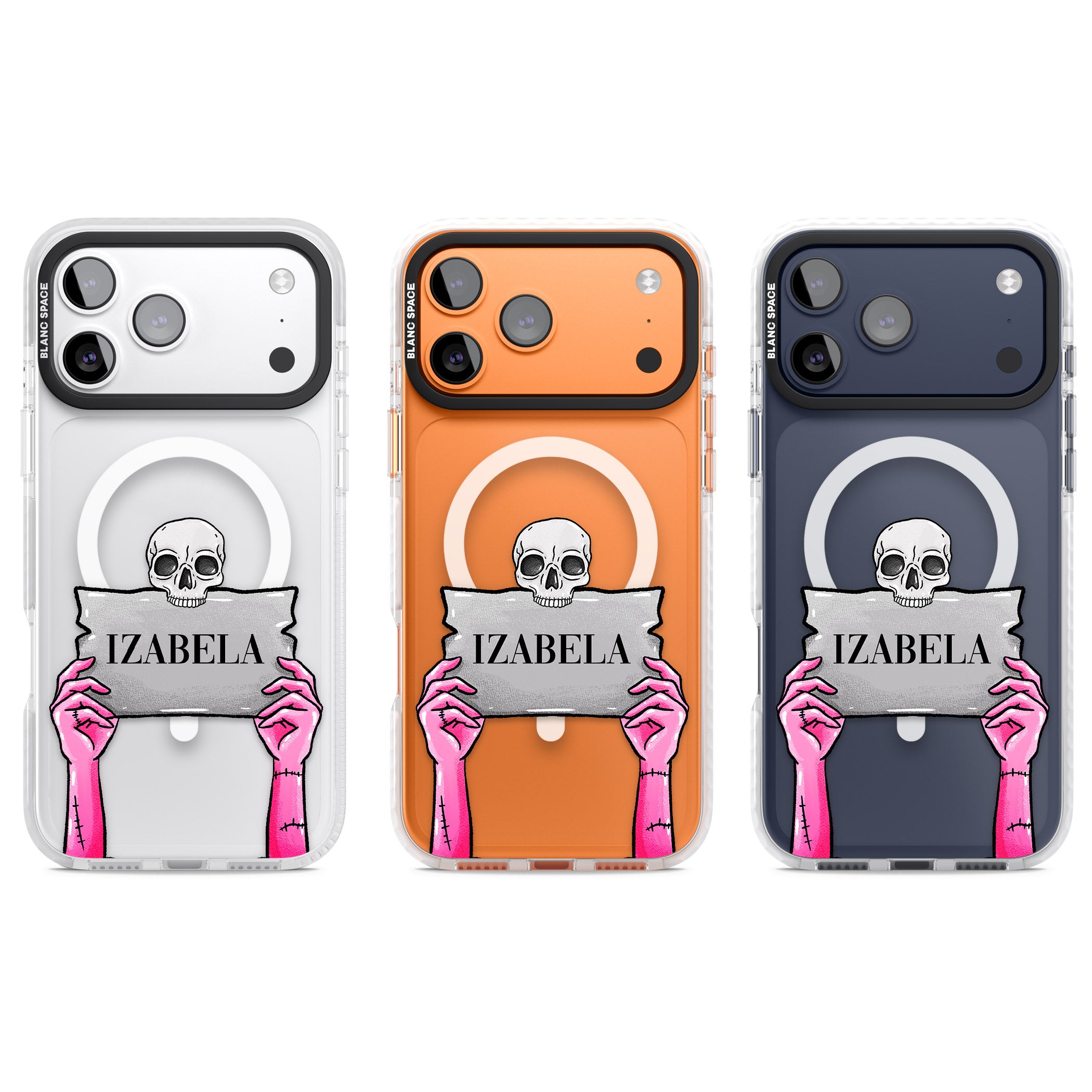 Personalised Grave Plaque iPhone 17 Pro Impact Pro Clear Phone Case APT Impact Protection