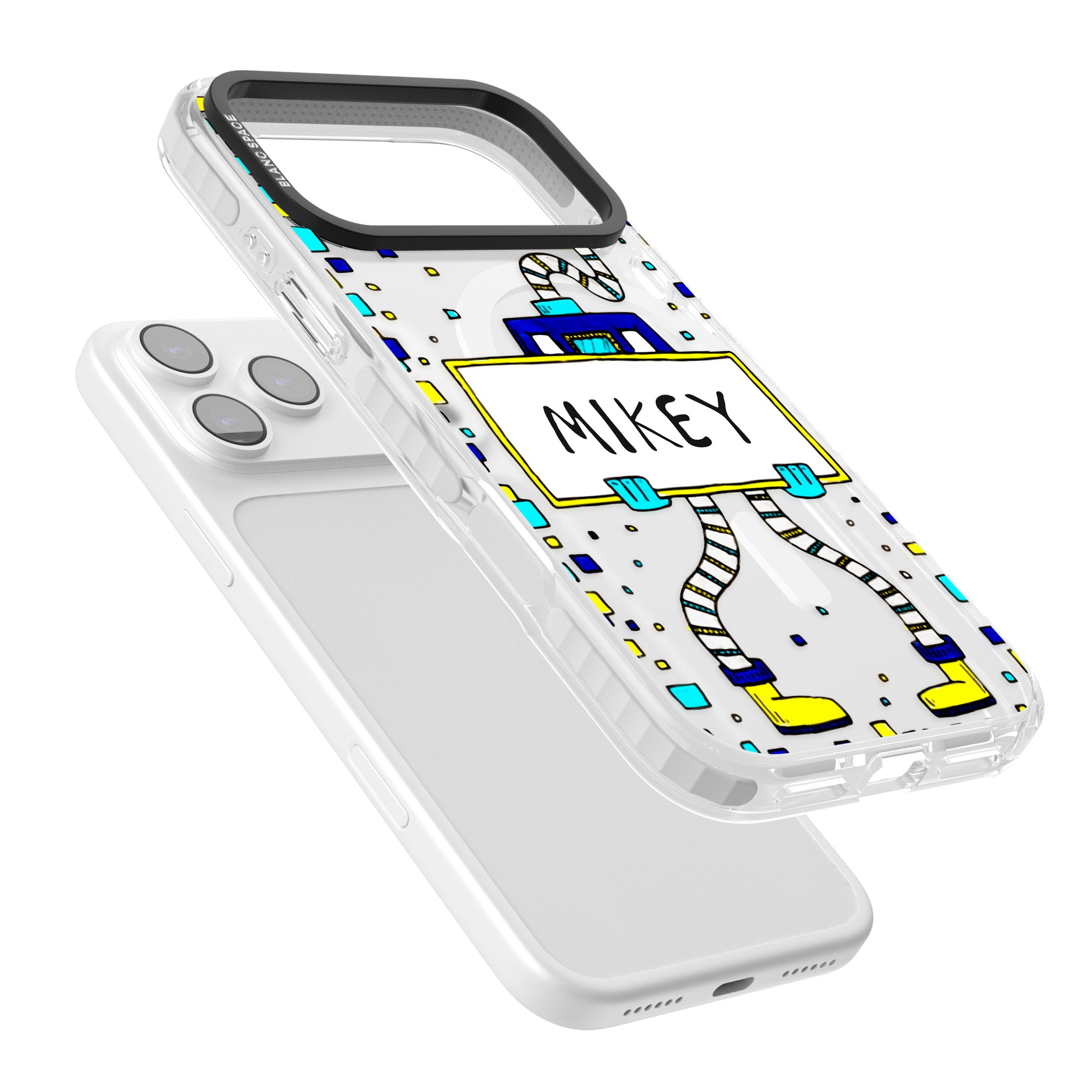 Personalised Tubes Guy iPhone 17 Pro Impact Pro Clear Phone Case Colours