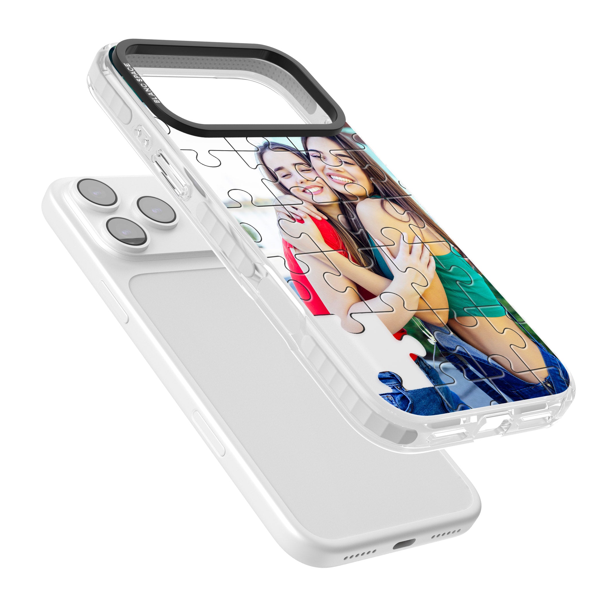 Personalised Jigsaw Puzzle Photo iPhone 17 Pro Impact Pro Clear Phone Case Colours