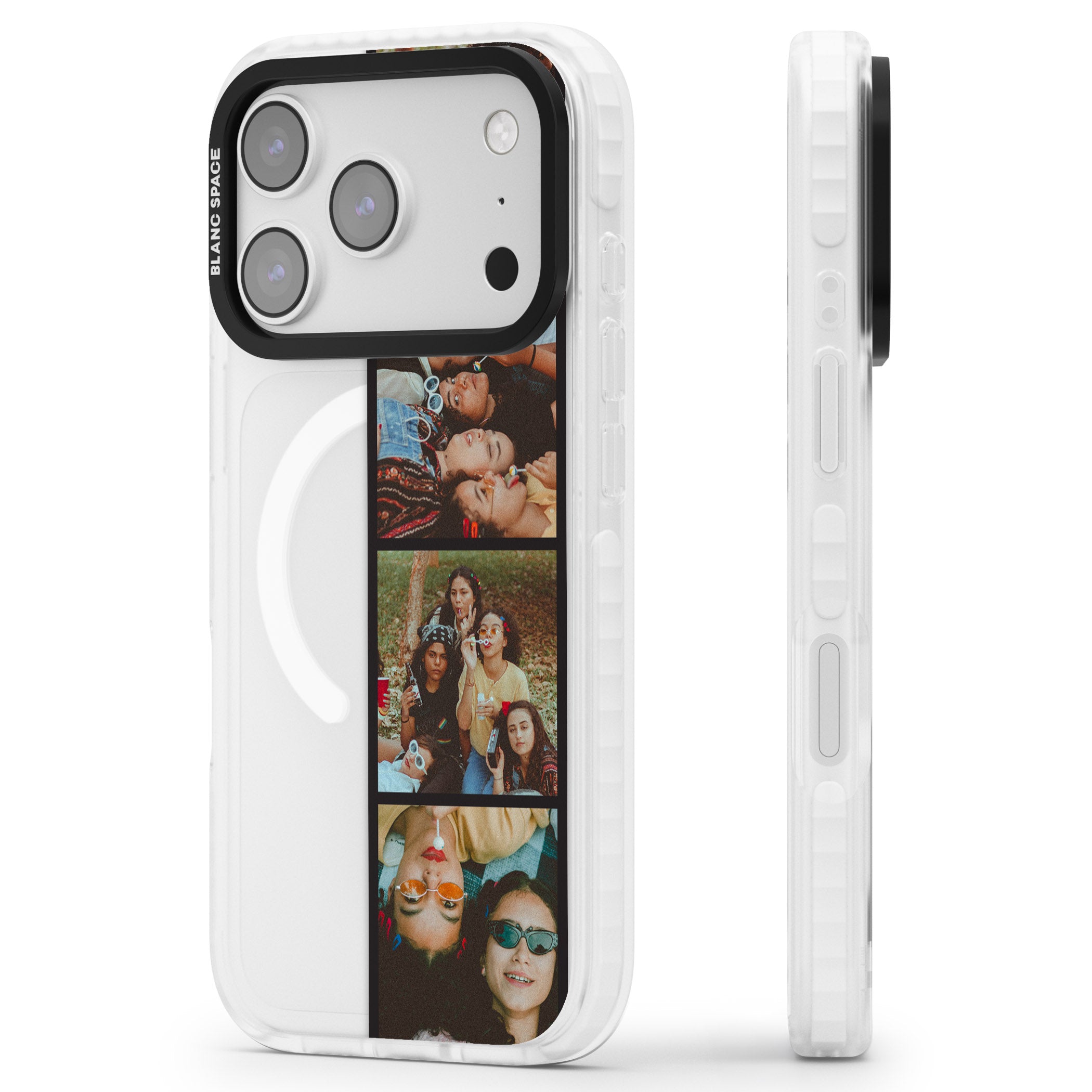 Personalised Photo Strip iPhone 17 Pro Max Impact Pro Clear Phone Case Side Profile