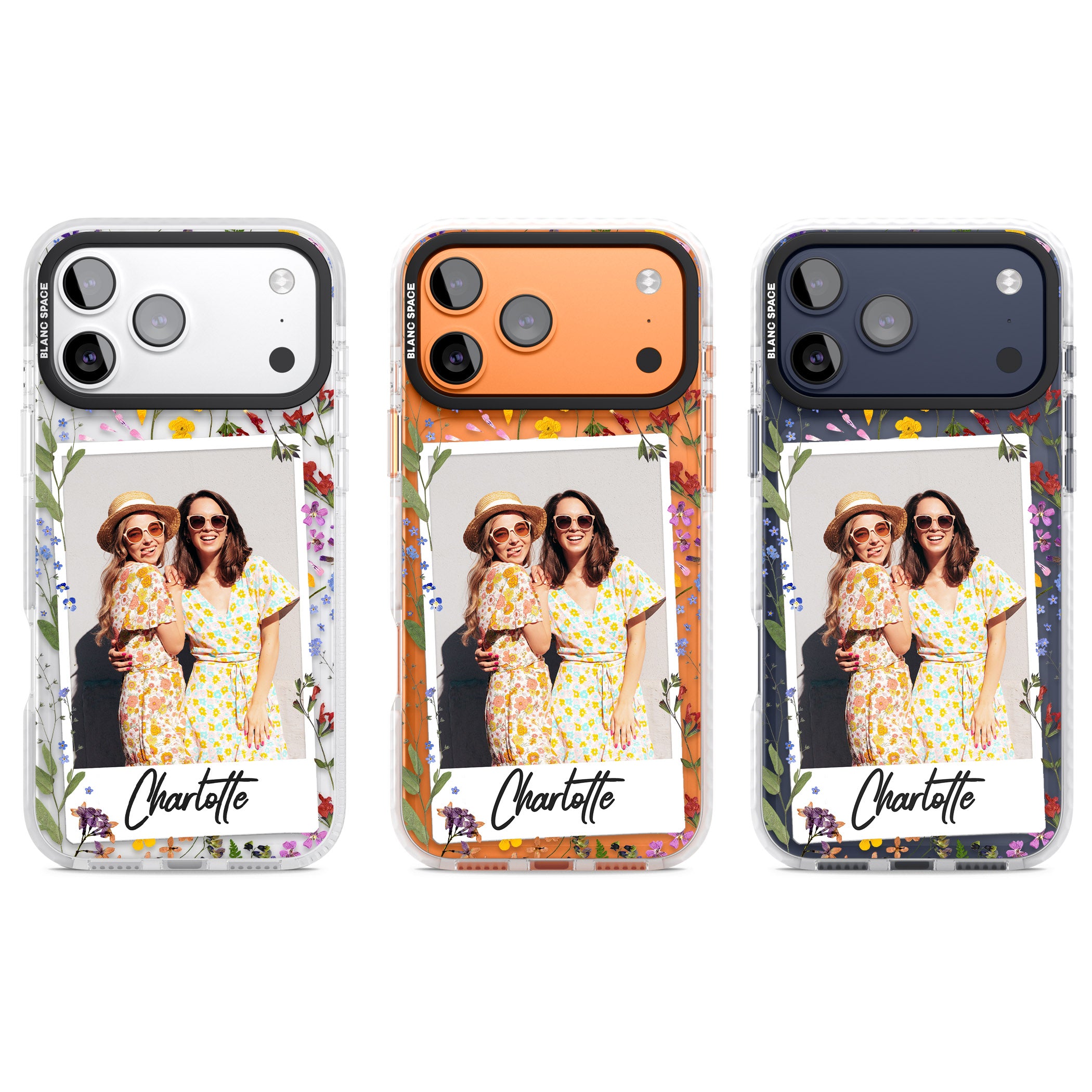 Personalised Wildflower Instant Photo iPhone 17 Pro Impact Pro Clear Phone Case APT Impact Protection