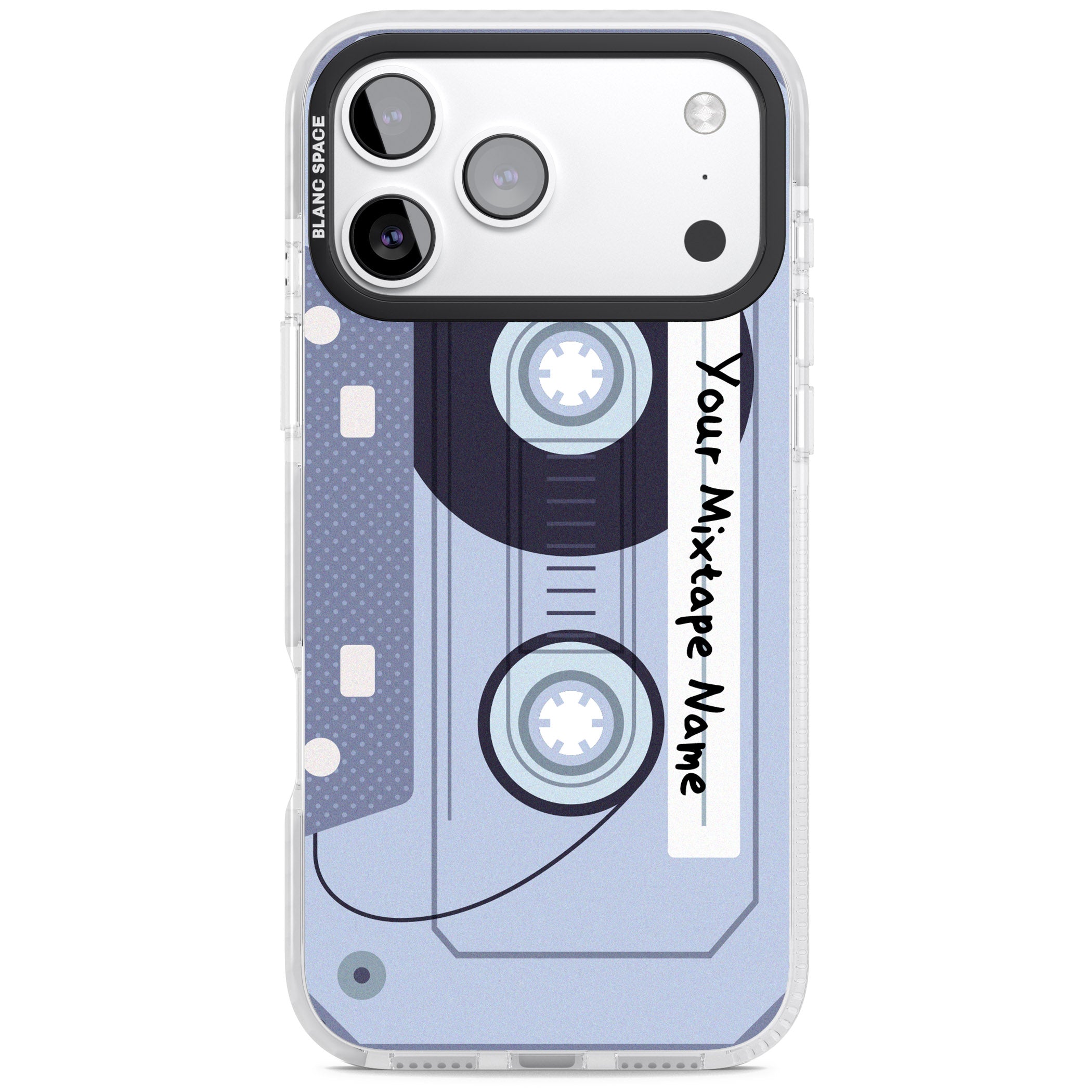Personalised Retro Mixtape Industrial iPhone 17 Pro Max Impact Pro Clear Phone Case