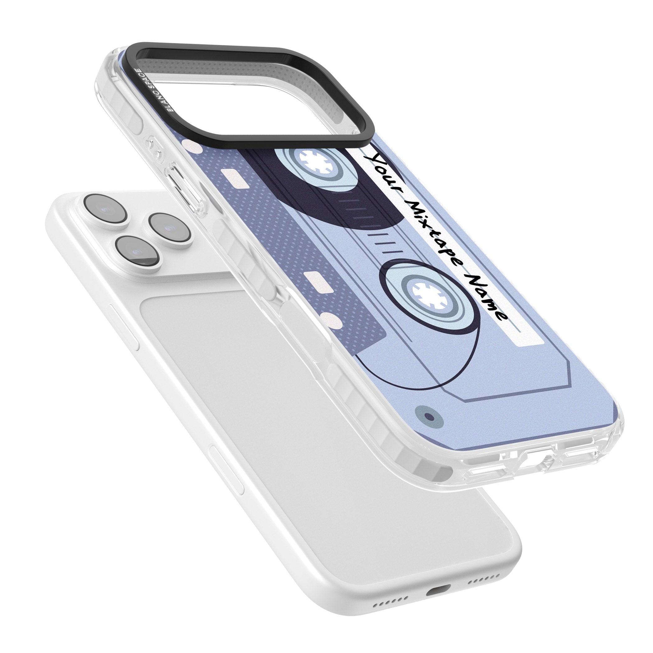 Personalised Retro Mixtape Industrial iPhone 17 Pro Max Impact Pro Clear Phone Case Colours