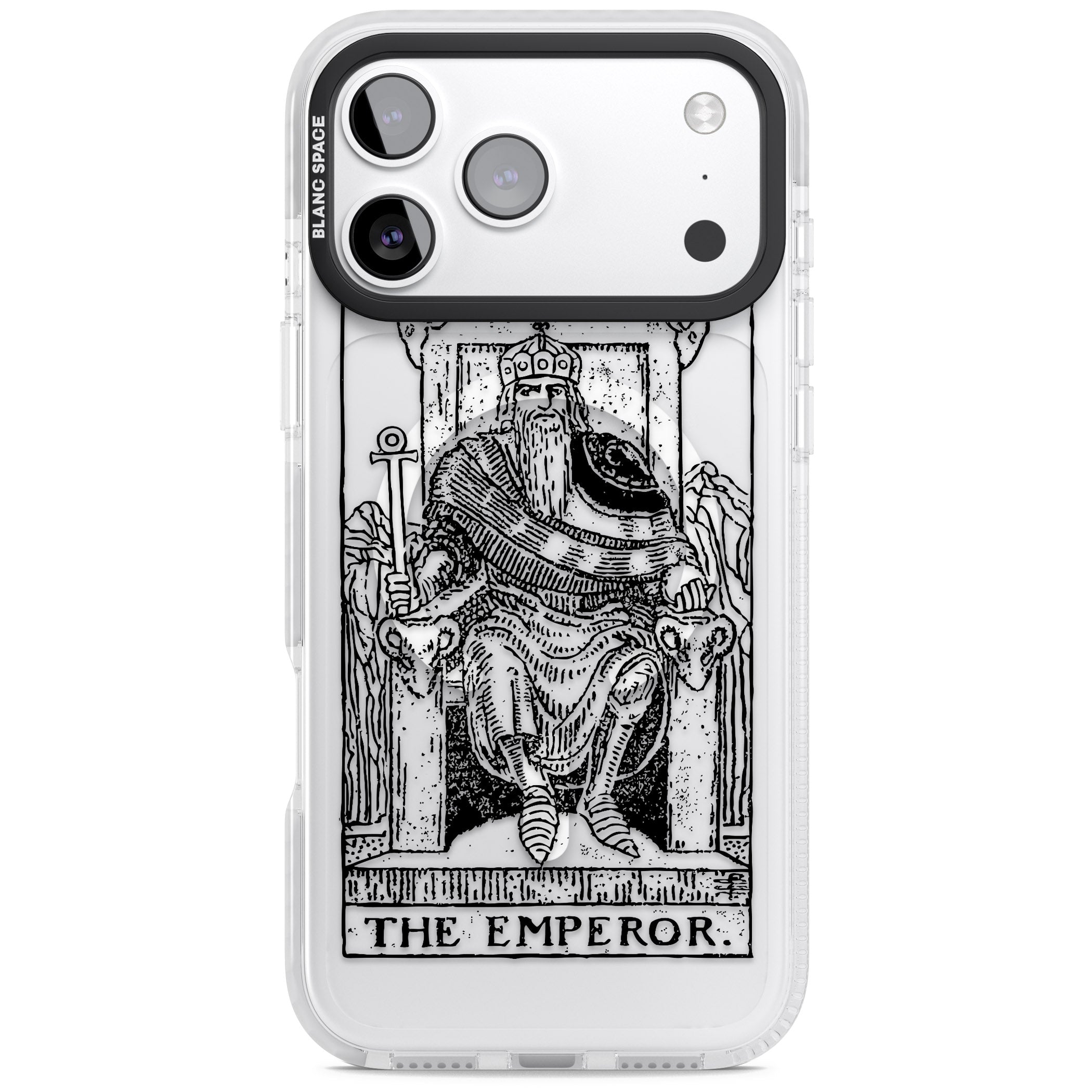 Personalised The Emperor Tarot iPhone 17 Pro Max Impact Pro Clear Phone Case