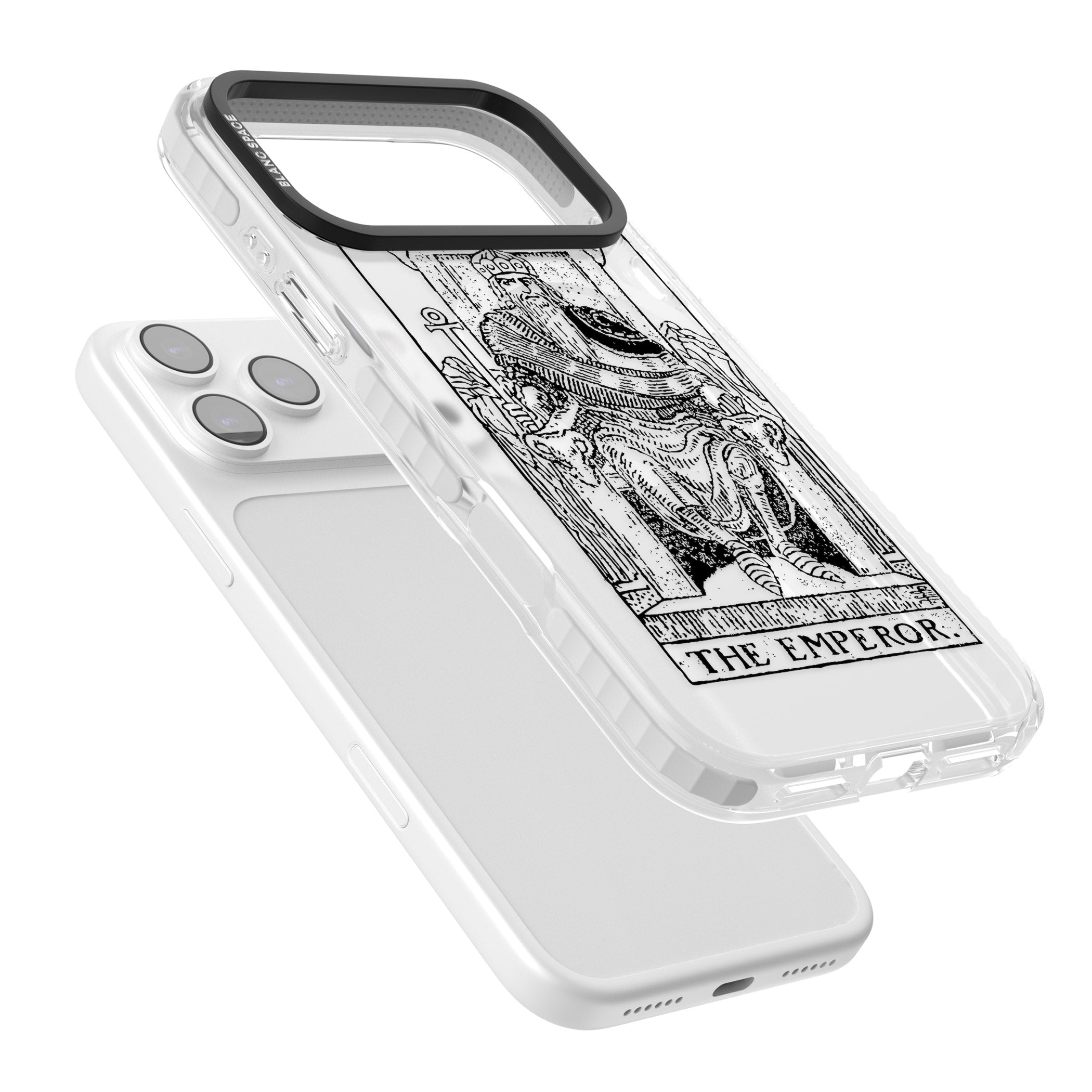 Personalised The Emperor Tarot iPhone 17 Pro Impact Pro Clear Phone Case Colours