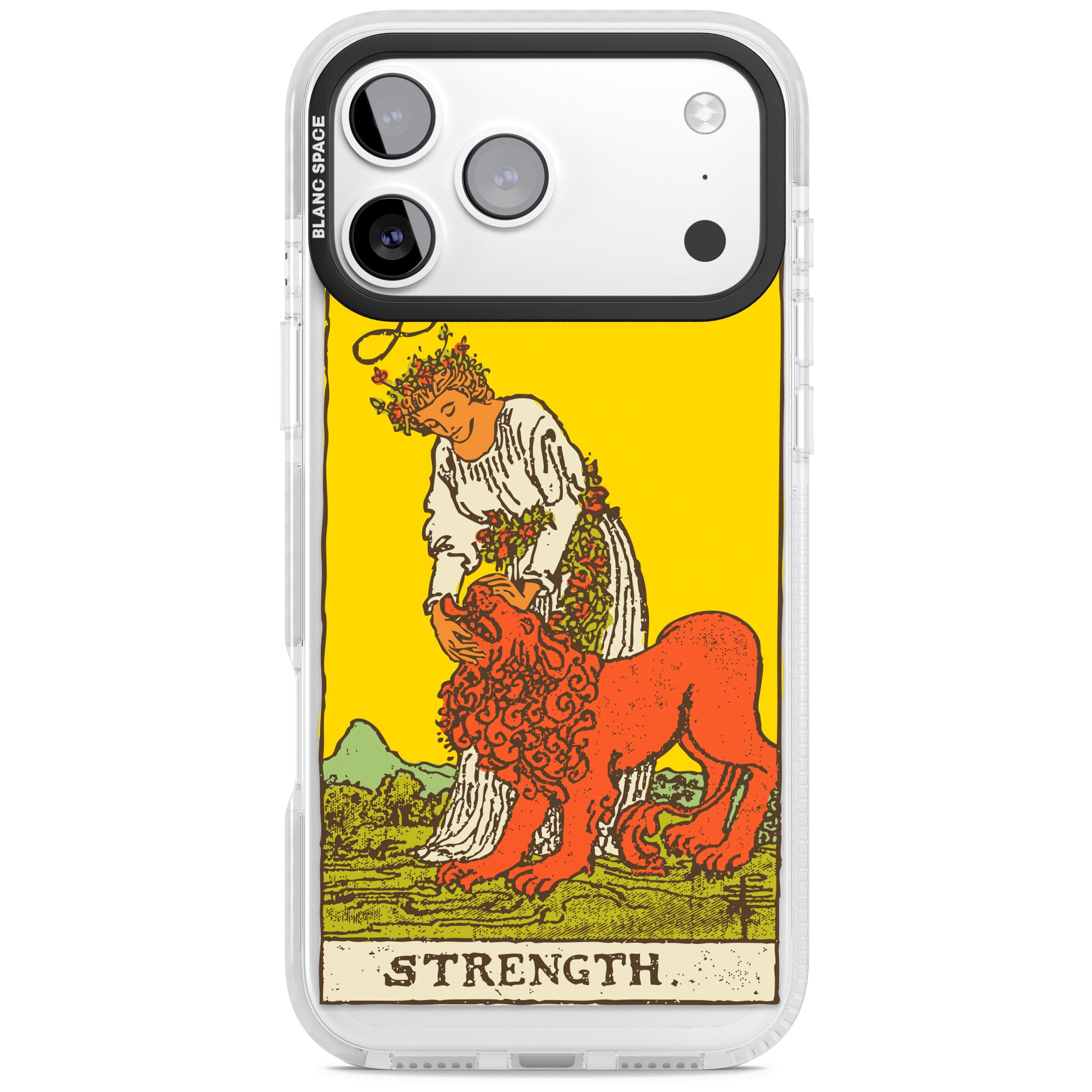 Personalised Strength Tarot Card (Color) iPhone 17 Pro Max Impact Pro Clear Phone Case