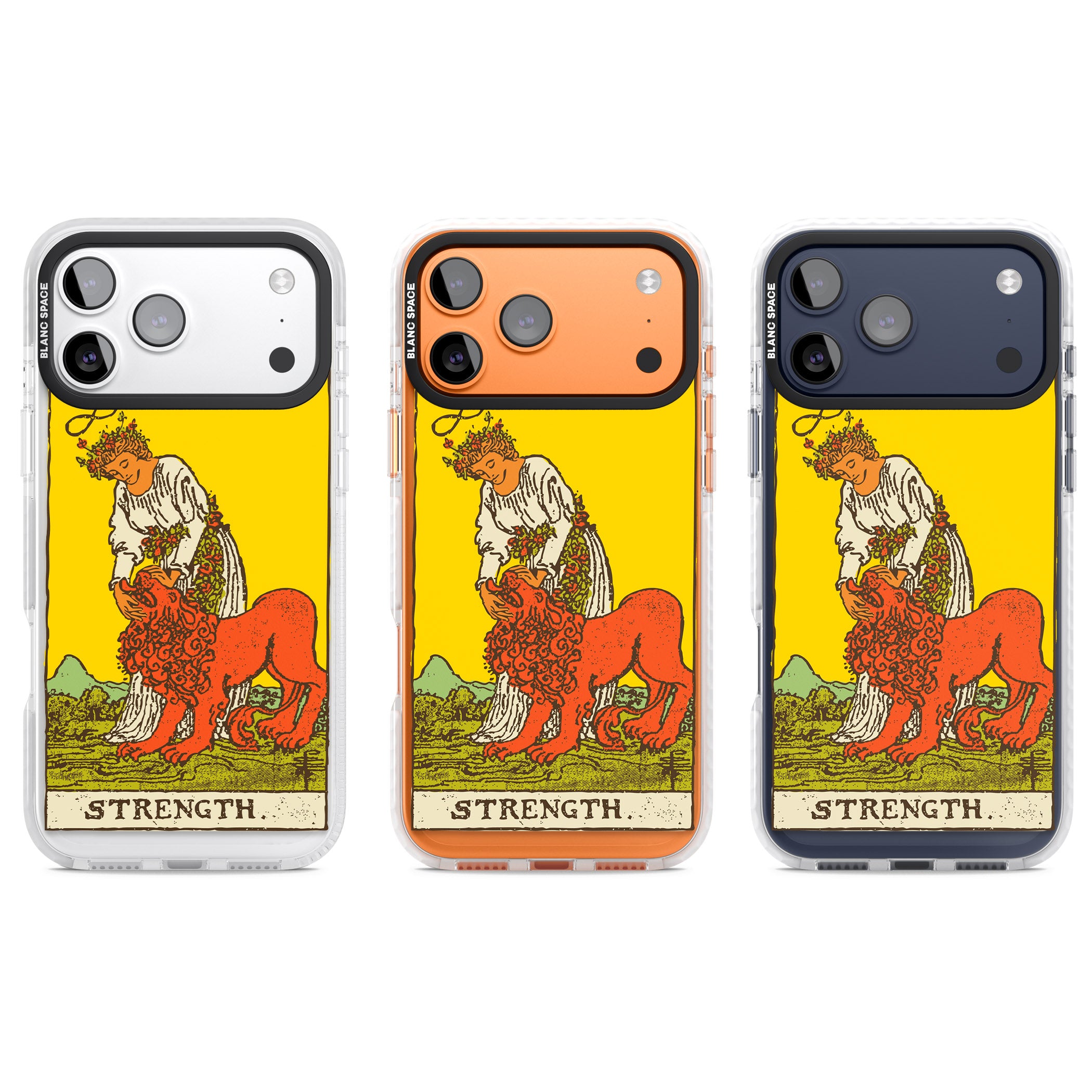 Personalised Strength Tarot Card (Color) iPhone 17 Pro Impact Pro Clear Phone Case APT Impact Protection