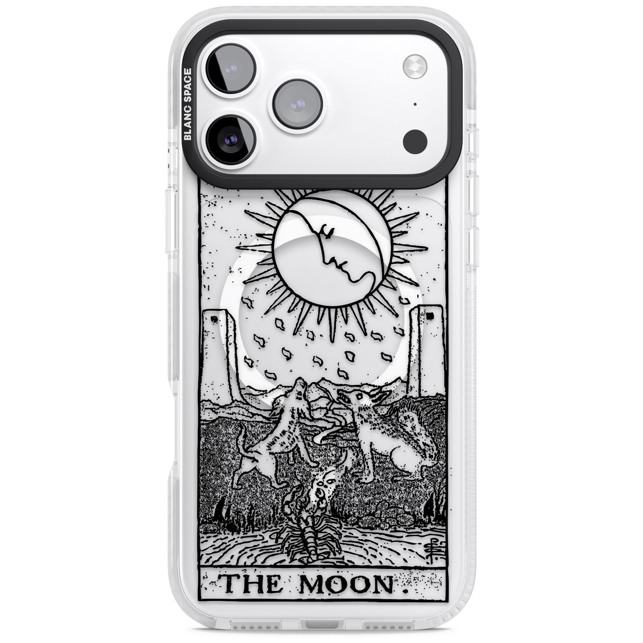 Personalised The Moon Tarot Card (Clear) iPhone 17 Pro Impact Pro Clear Phone Case