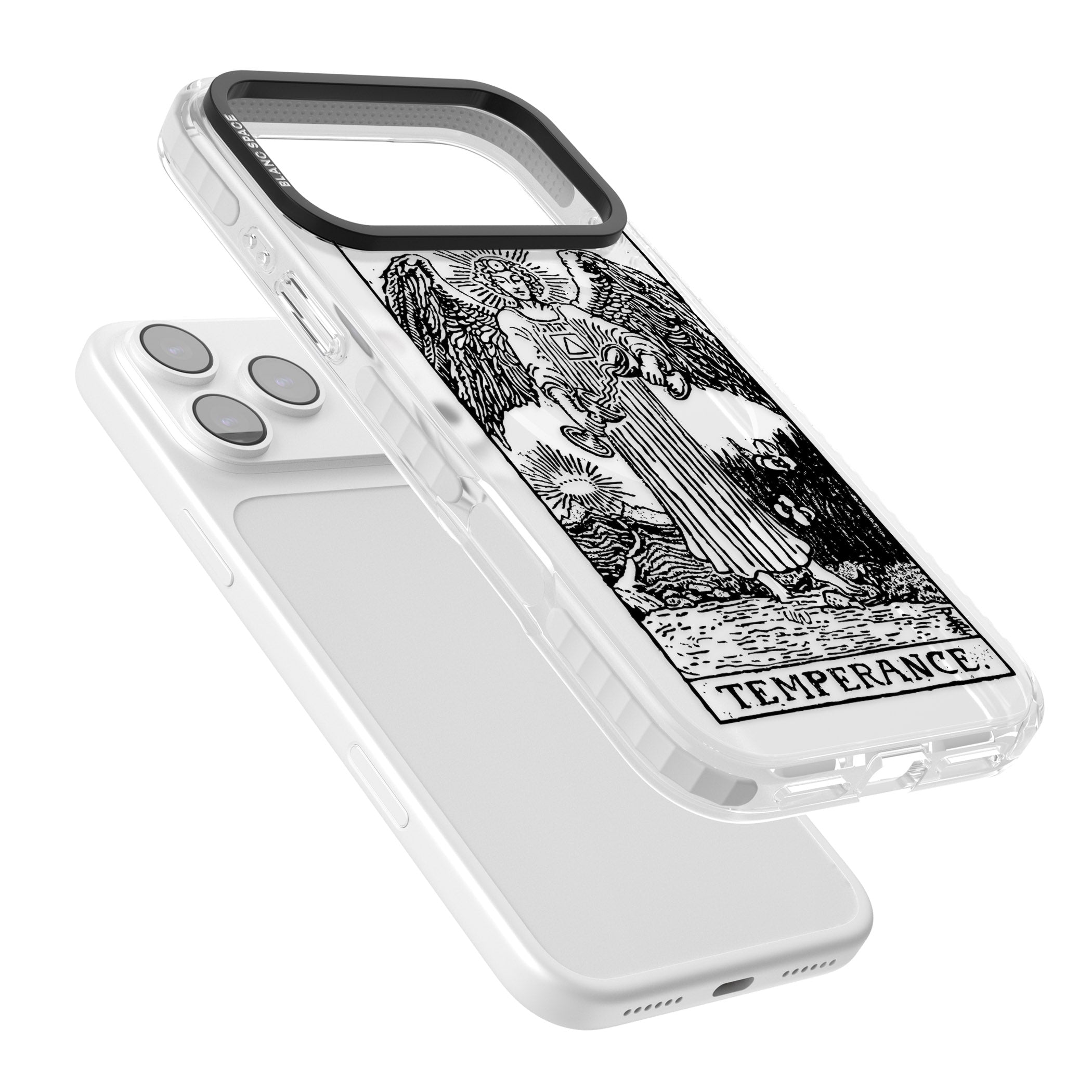 Personalised Temperance Tarot Card (Clear) iPhone 17 Pro Impact Pro Clear Phone Case Colours