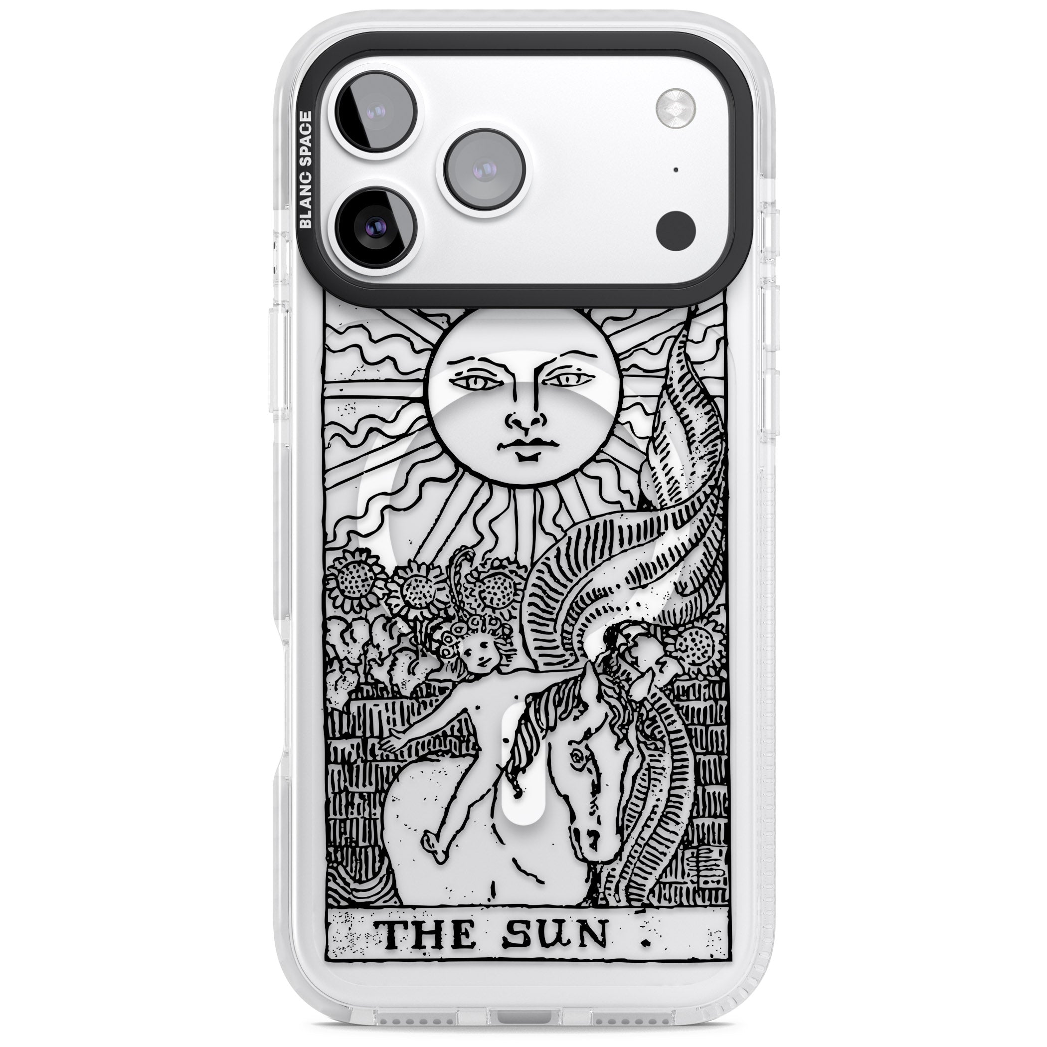 Personalised The Sun Tarot Card (Clear) iPhone 17 Pro Max Impact Pro Clear Phone Case