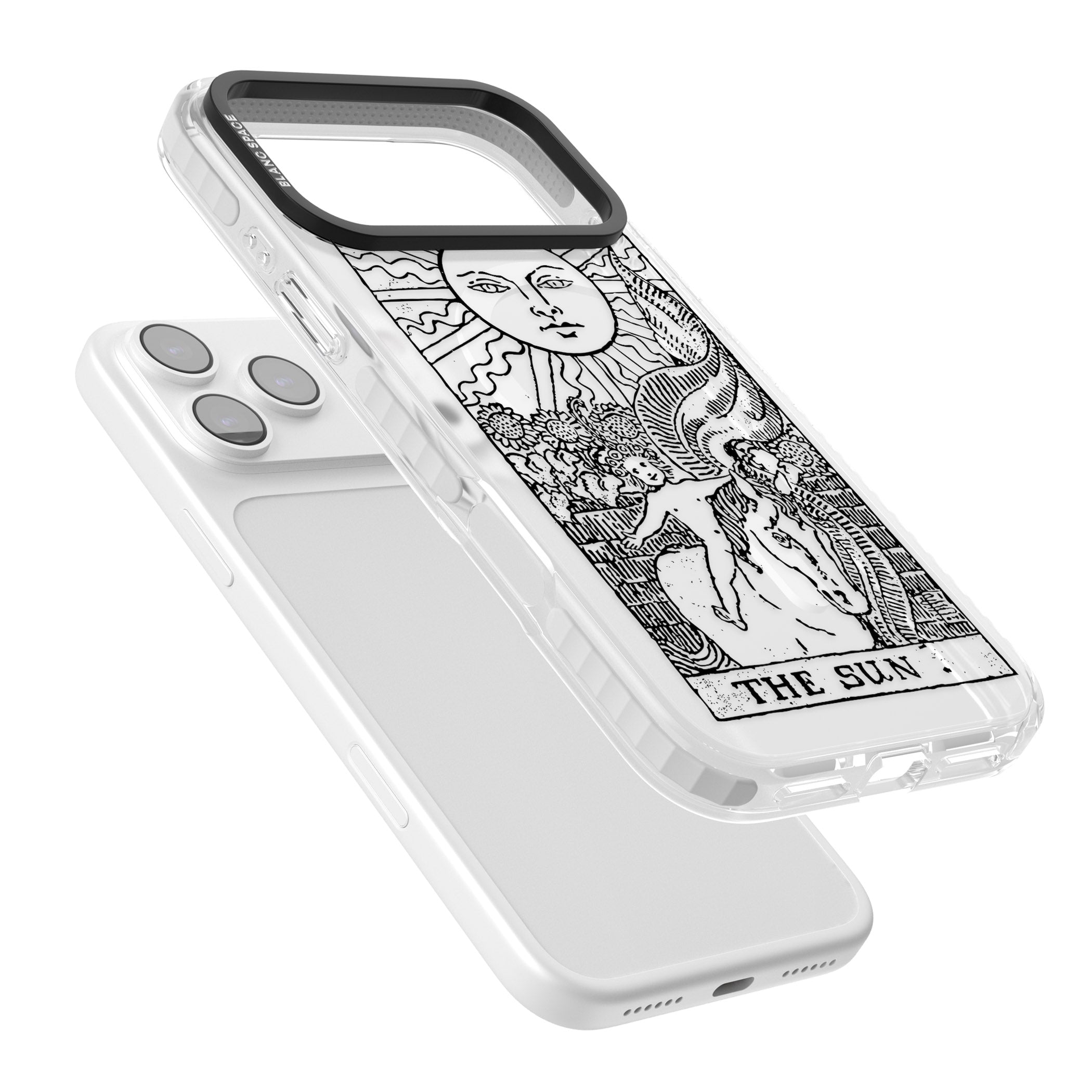 Personalised The Sun Tarot Card (Clear) iPhone 17 Pro Impact Pro Clear Phone Case Colours