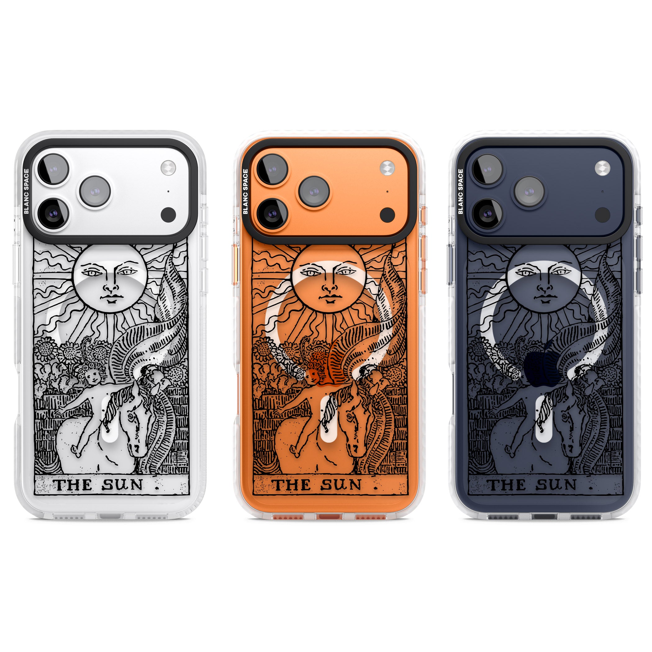 Personalised The Sun Tarot Card (Clear) iPhone 17 Pro Impact Pro Clear Phone Case APT Impact Protection