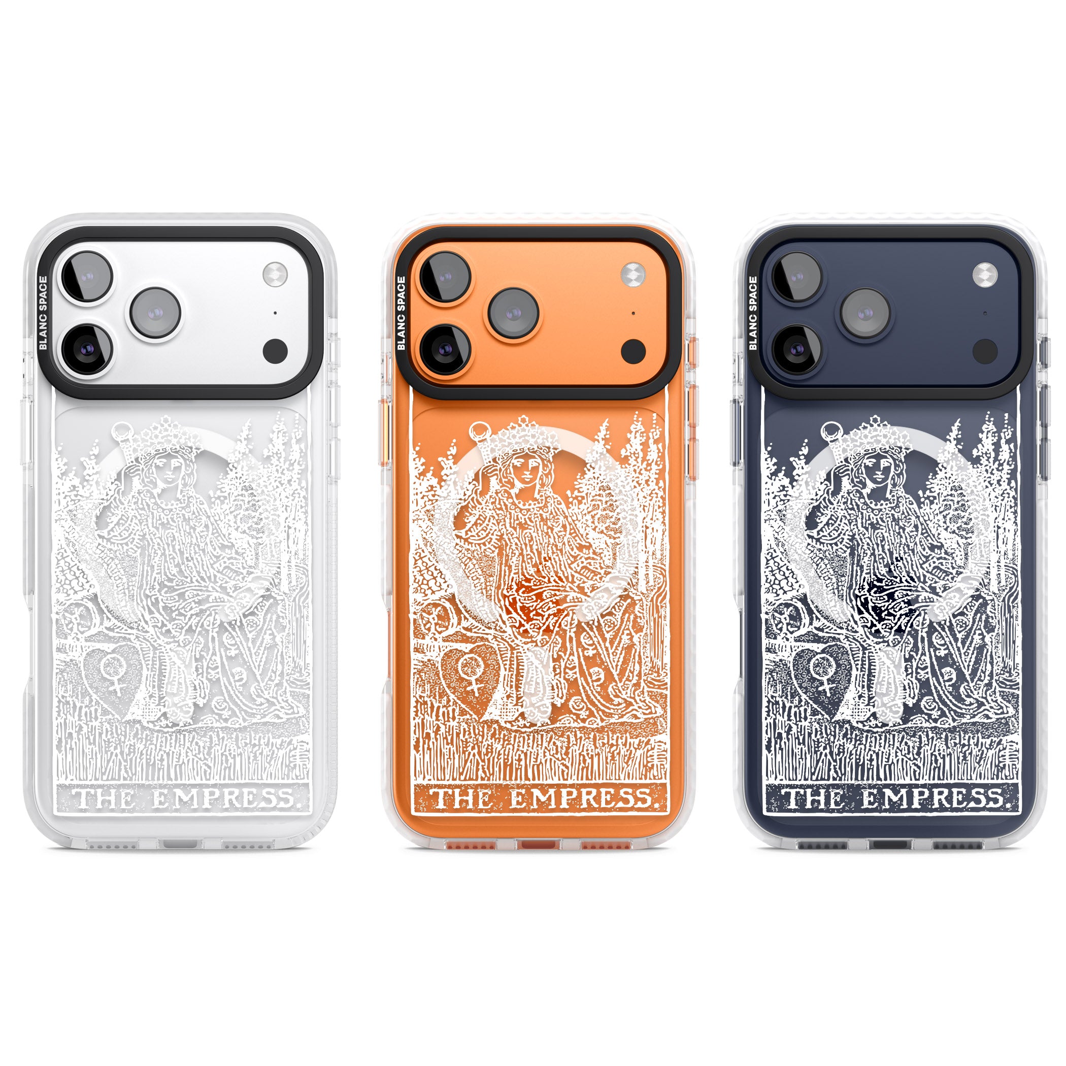 Personalised The Empress Tarot Card (White) iPhone 17 Pro Impact Pro Clear Phone Case APT Impact Protection
