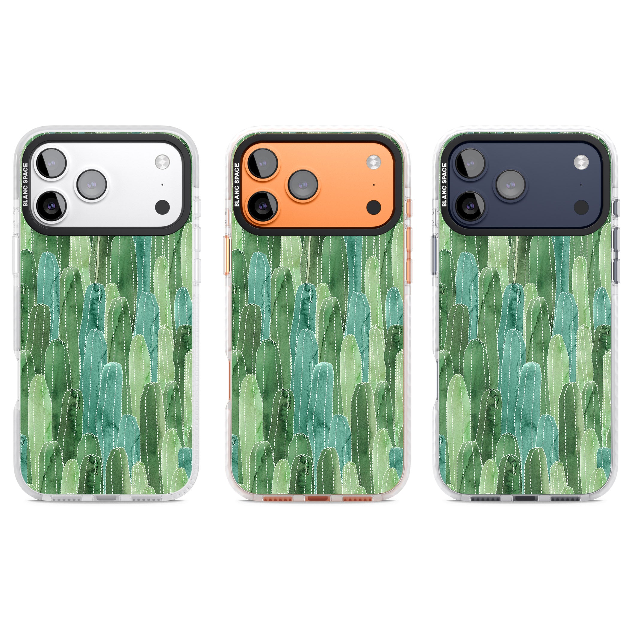 Skinny Cacti iPhone 17 Pro Impact Pro Clear Phone Case APT Impact Protection