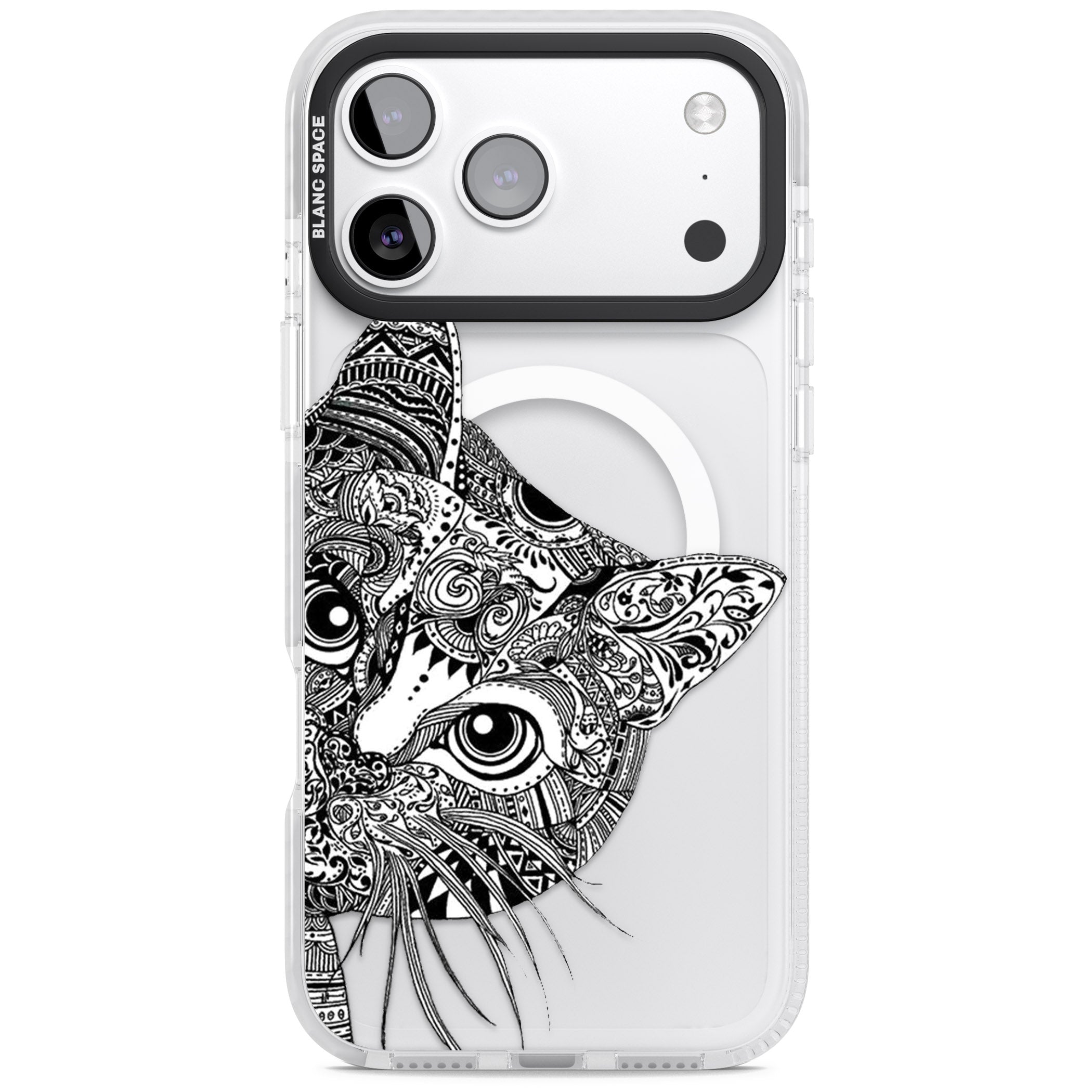 Henna Cat iPhone 17 Pro Max Impact Pro Clear Phone Case