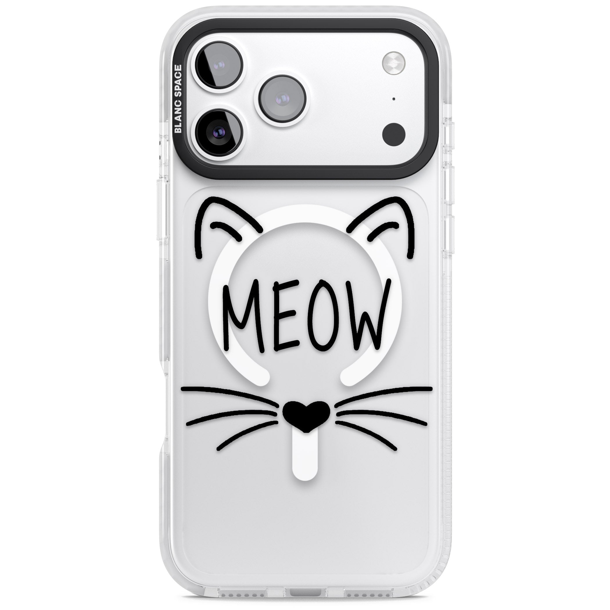 Cat Whiskers iPhone 17 Pro Max Impact Pro Clear Phone Case