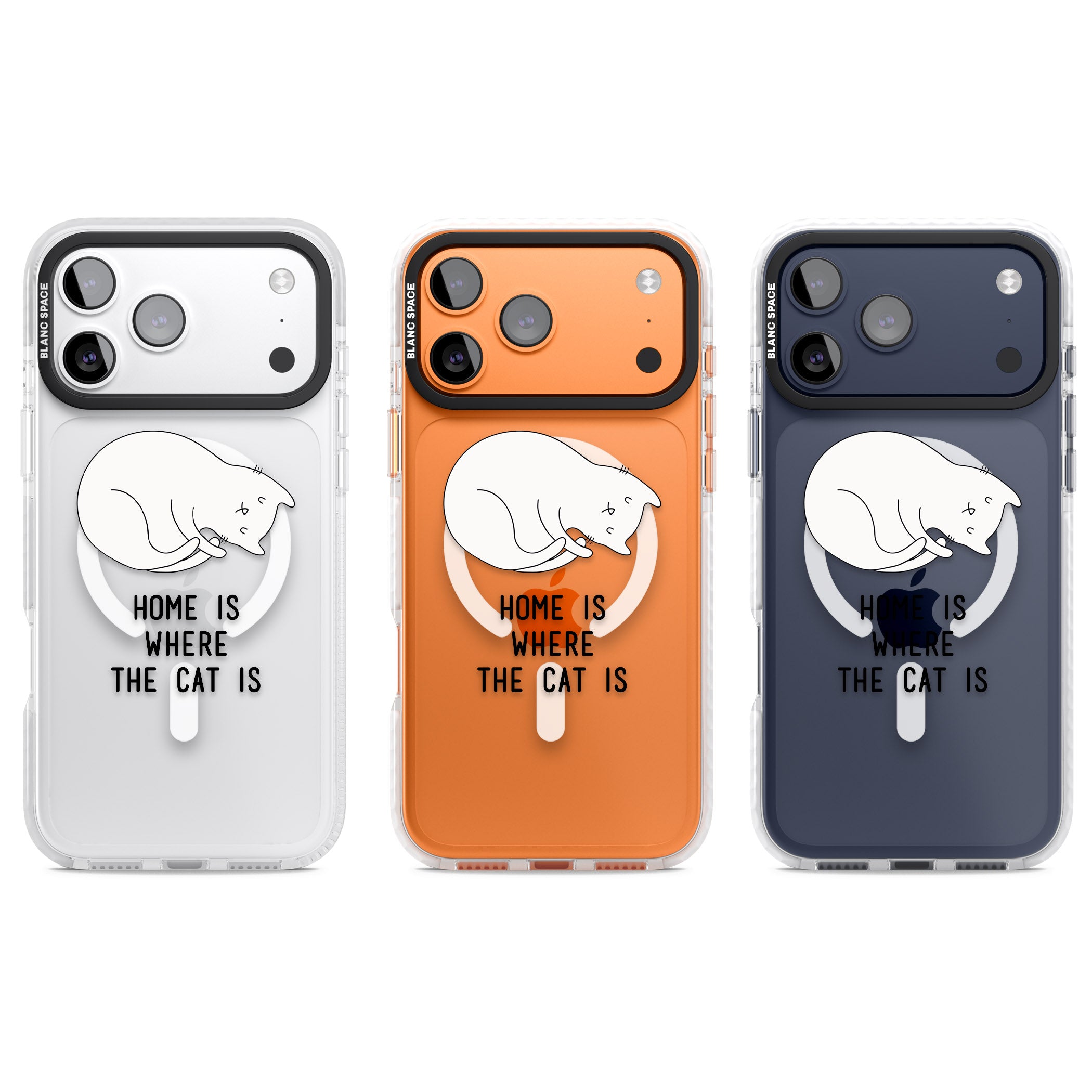 Home Is Where The Cat Is iPhone 17 Pro Impact Pro Clear Phone Case APT Impact Protection