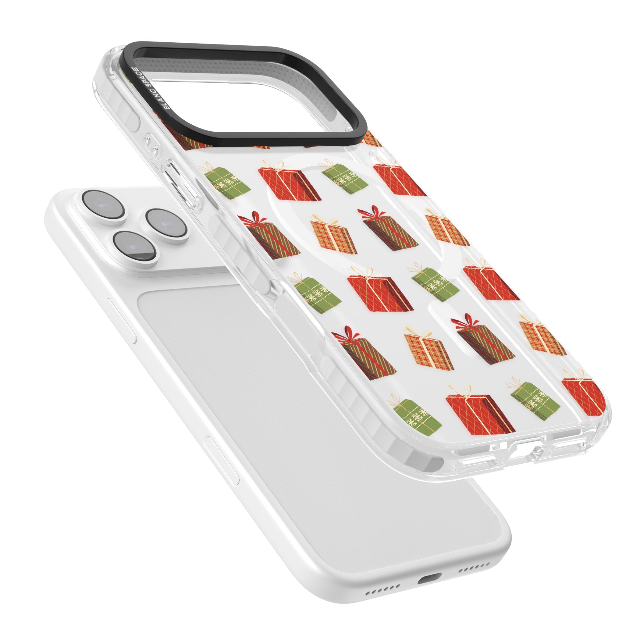 Christmas Presents Pattern iPhone 17 Pro Max Impact Pro Clear Phone Case Colours