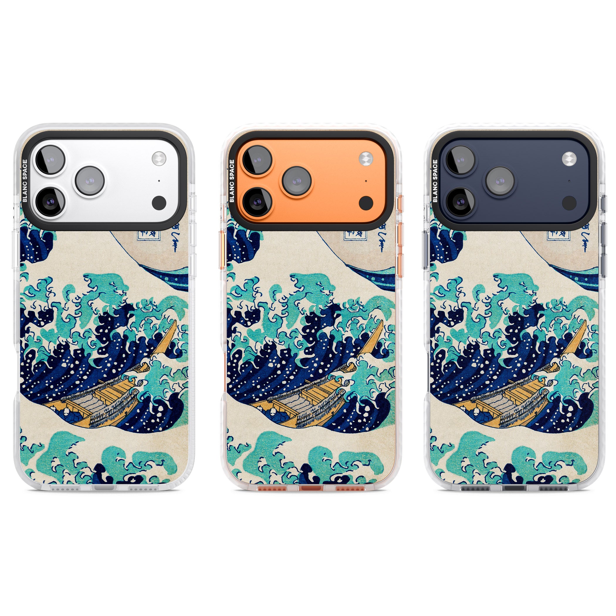 The Great Wave By Katsushika Hokusai iPhone 17 Pro Impact Pro Clear Phone Case APT Impact Protection