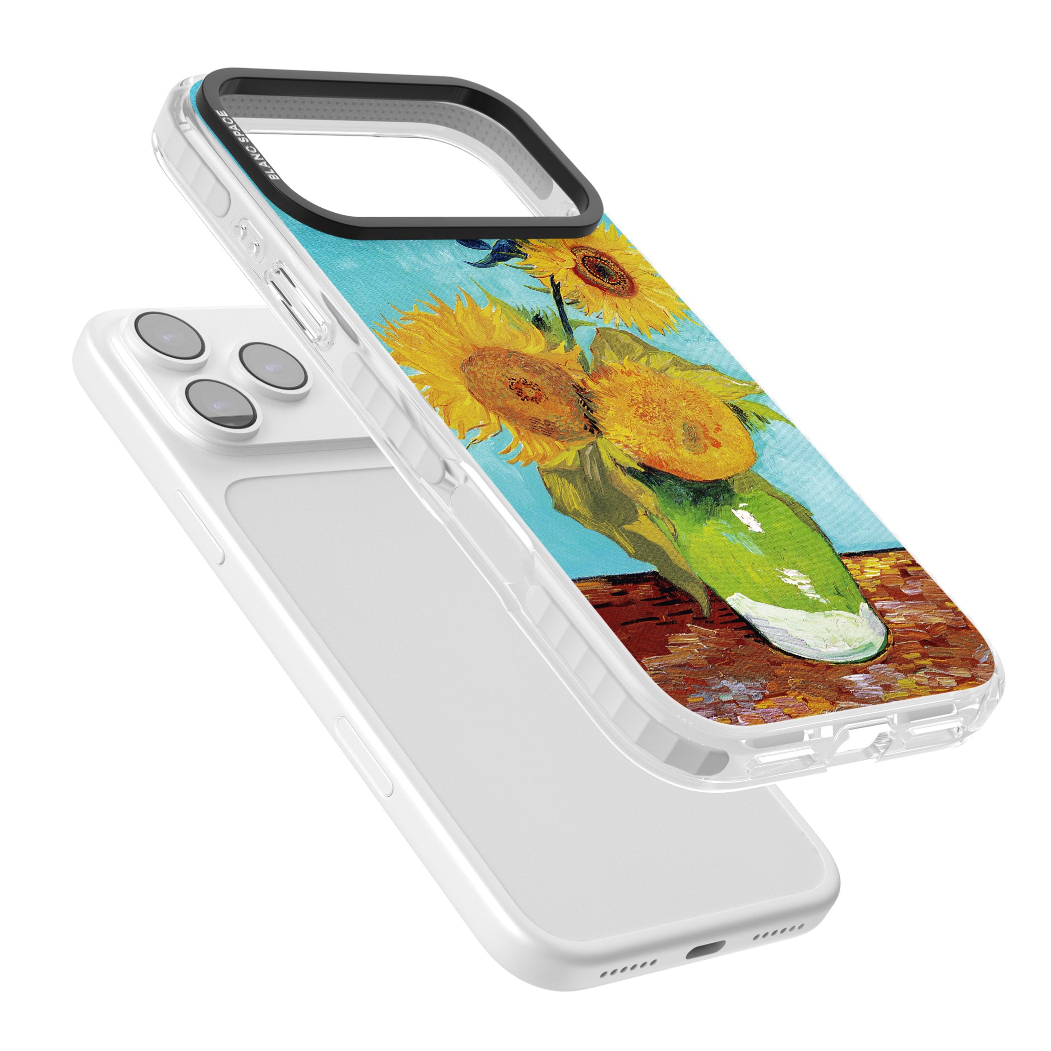 Vase With Three Sunflowers iPhone 17 Pro Impact Pro Clear Phone Case Colours