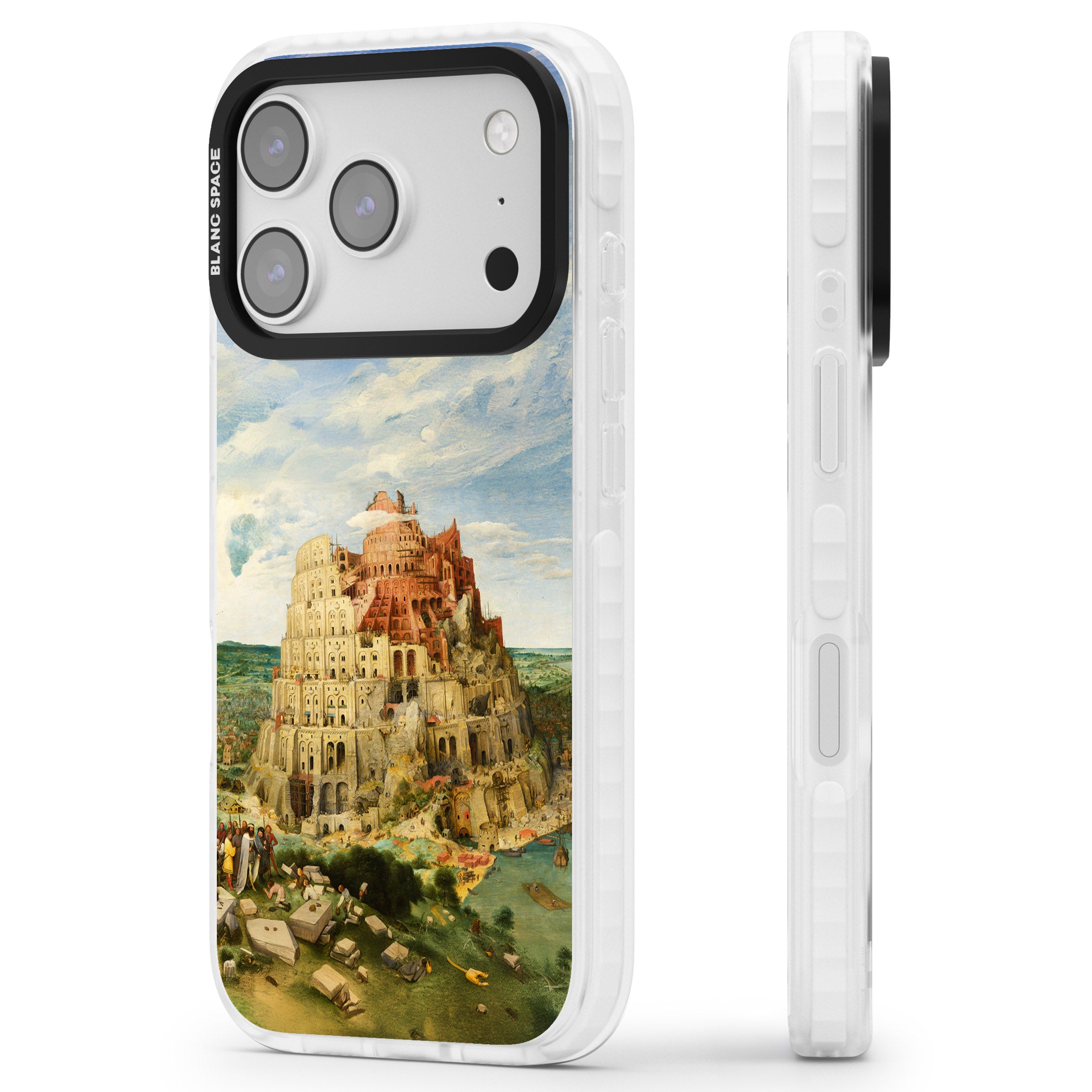 Tower Of Babel iPhone 17 Pro Max Impact Pro Clear Phone Case Side Profile