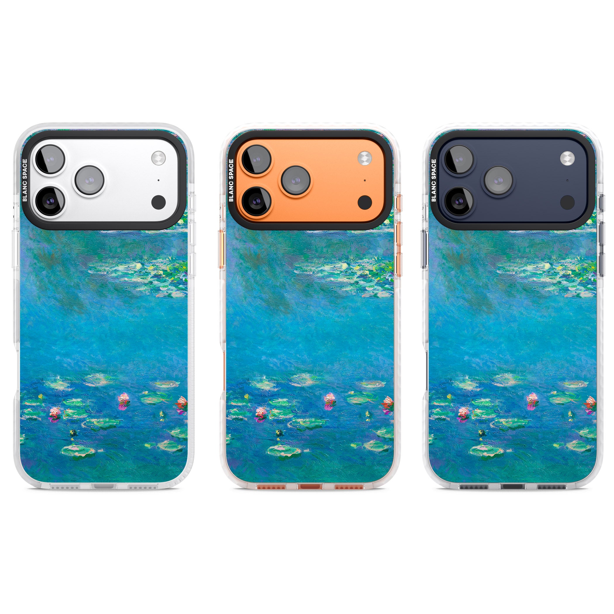 Water Lilies iPhone 17 Pro Impact Pro Clear Phone Case APT Impact Protection