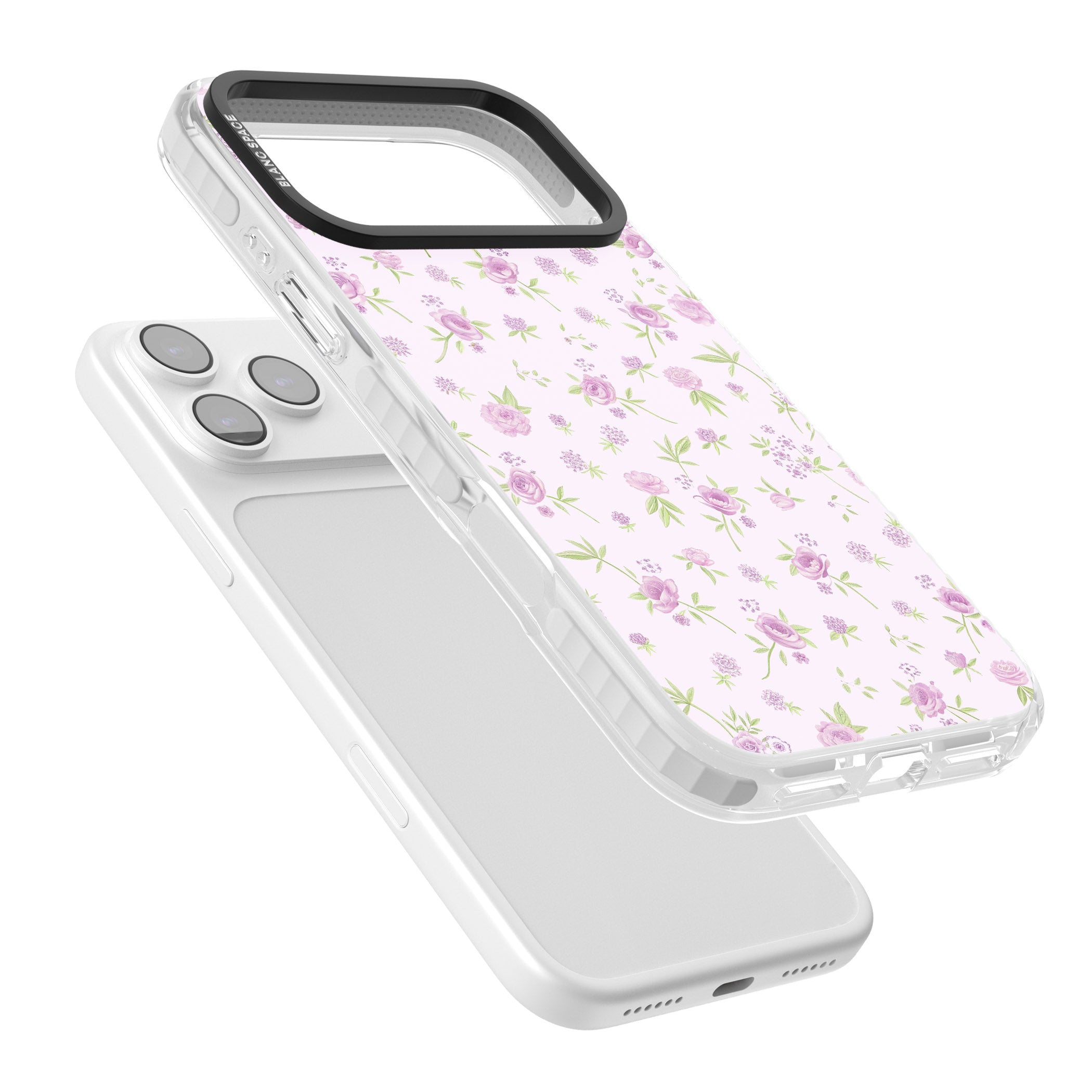 Pink Peonies iPhone 17 Pro Impact Pro Clear Phone Case Colours